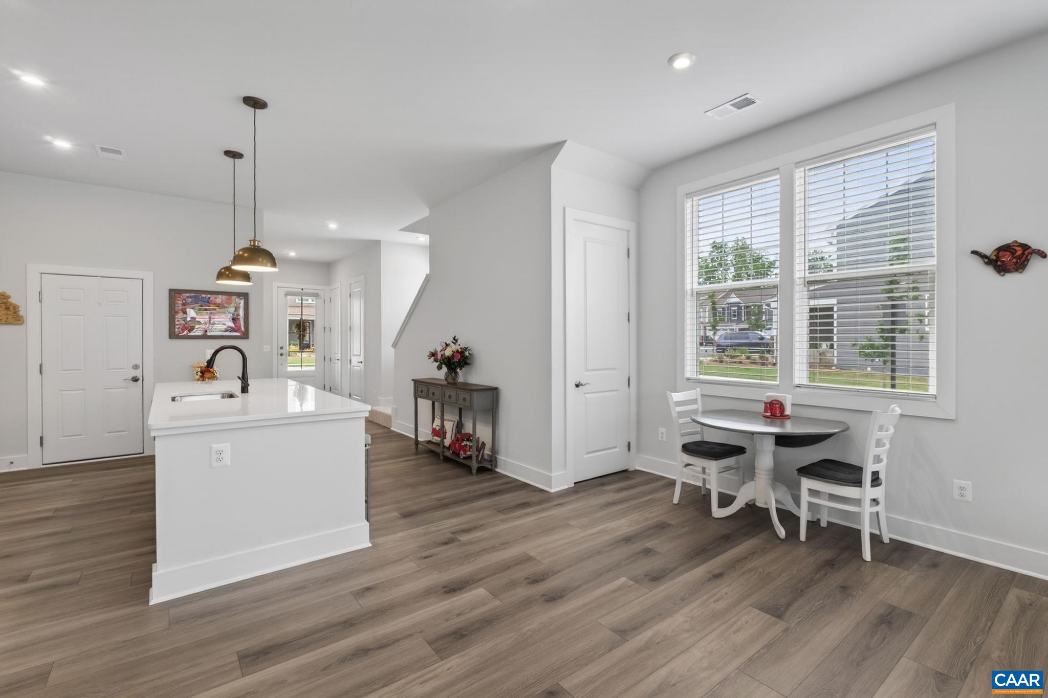 Main level has attractive and durable luxury vinyl planking flooring. Main level has attractive and durable luxury vinyl planking flooring.