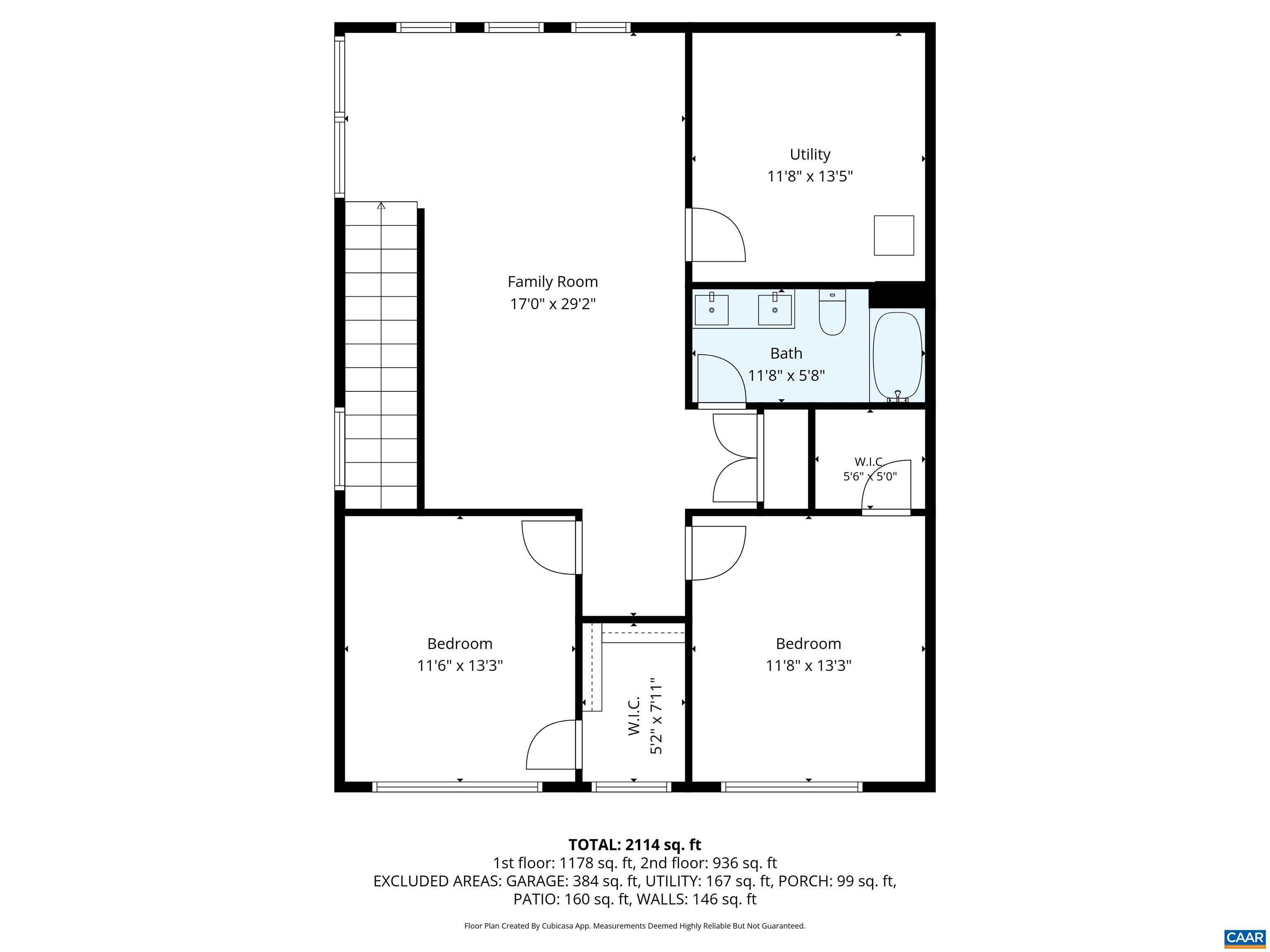 Second level floor plan. Second level floor plan.