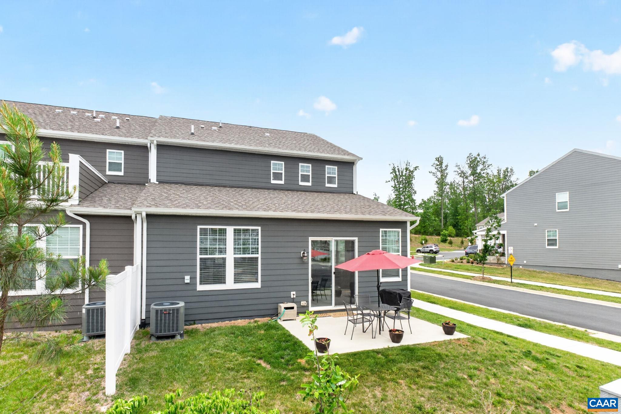 Rear patio and a sunny space for a garden. Rear patio and a sunny space for a garden.