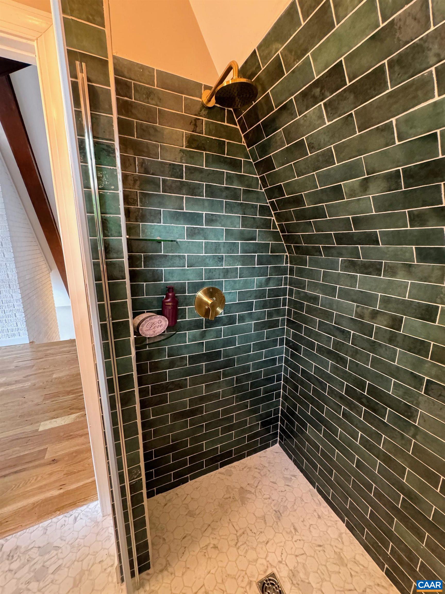 ... with Beautiful Emerald Green Subway Tile & Classy Gold Fixtures. ... with Beautiful Emerald Green Subway Tile & Classy Gold Fixtures.
