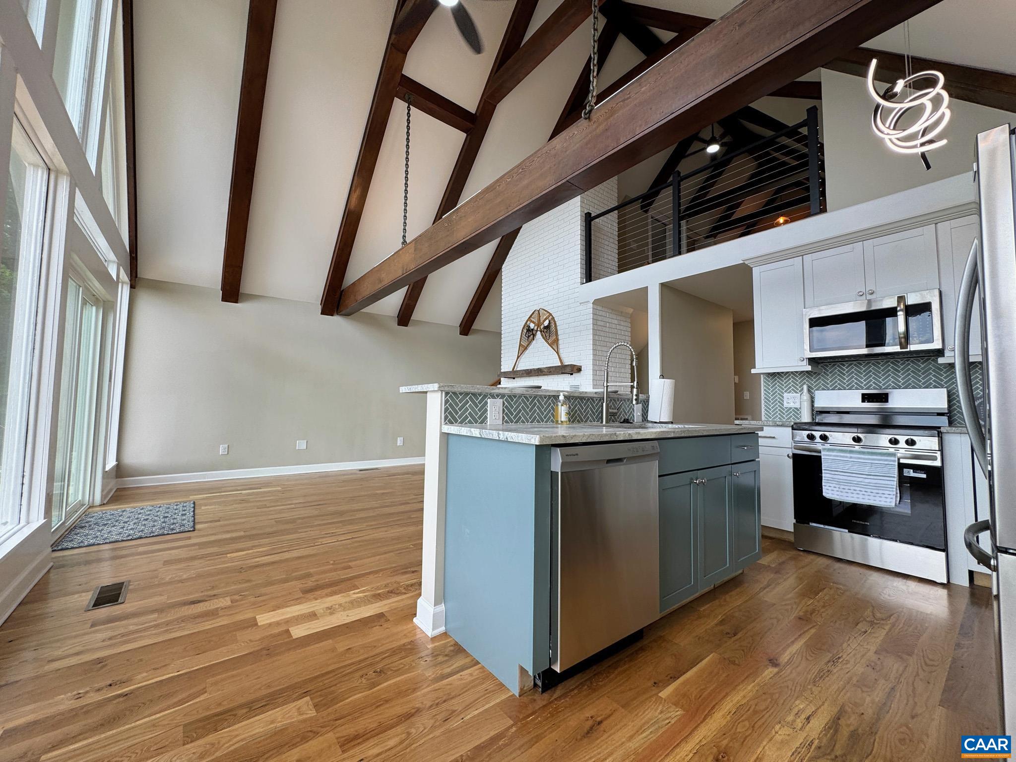 and Open Floor Plan, Cathedral Ceiling. and Open Floor Plan, Cathedral Ceiling.