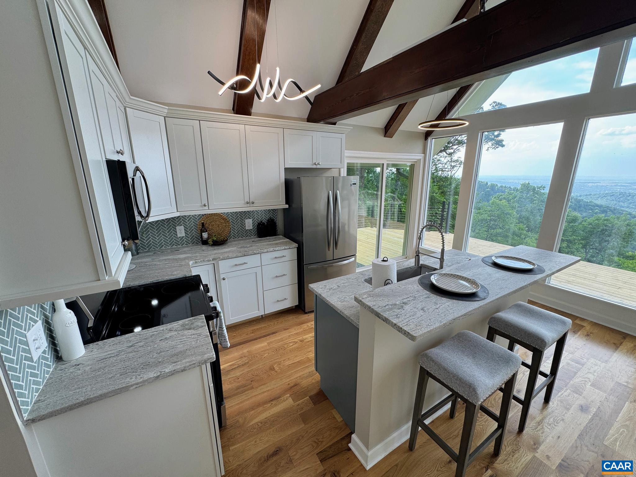 Like Much of the House, Kitchen enjoys Stunning Views of Shenandoah Valley below. Like Much of the House, Kitchen enjoys Stunning Views of Shenandoah Valley below.
