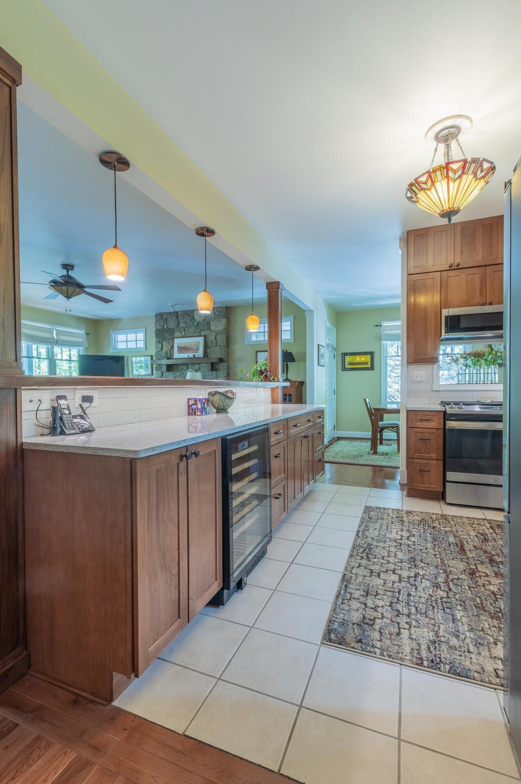 Kitchen provides easy access to the dining room. Kitchen provides easy access to the dining room.