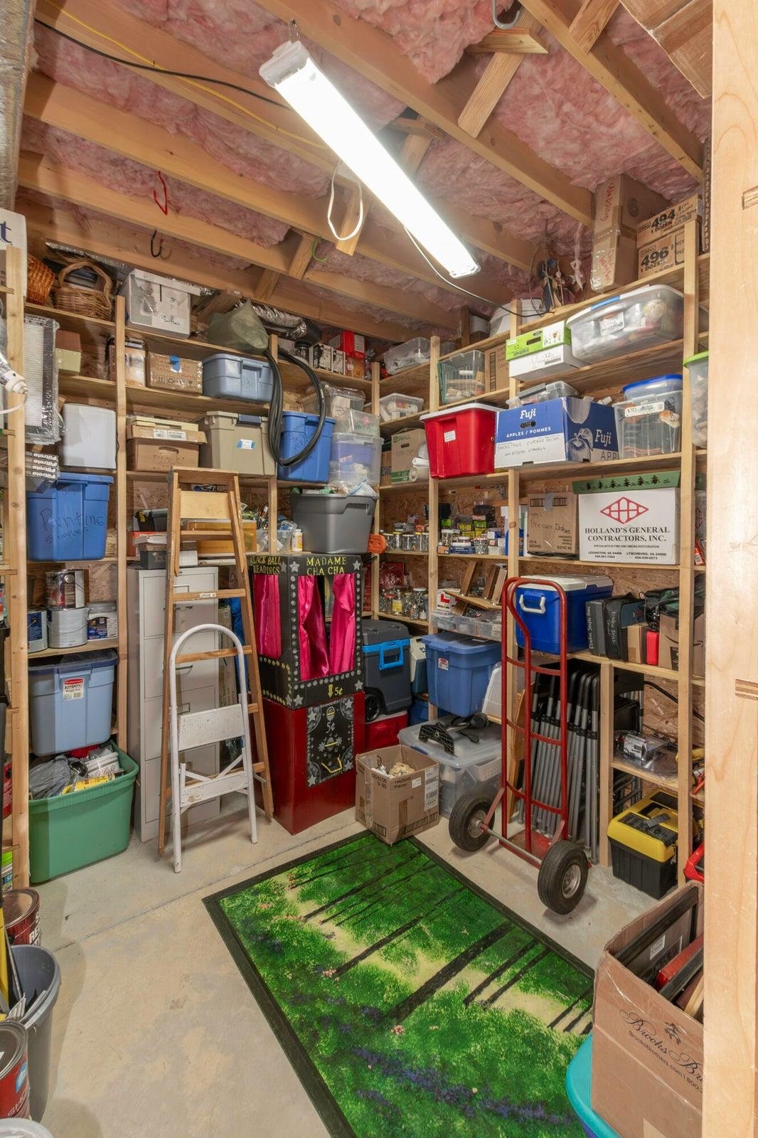 Built-in shelving offers ample storage space! Built-in shelving offers ample storage space!