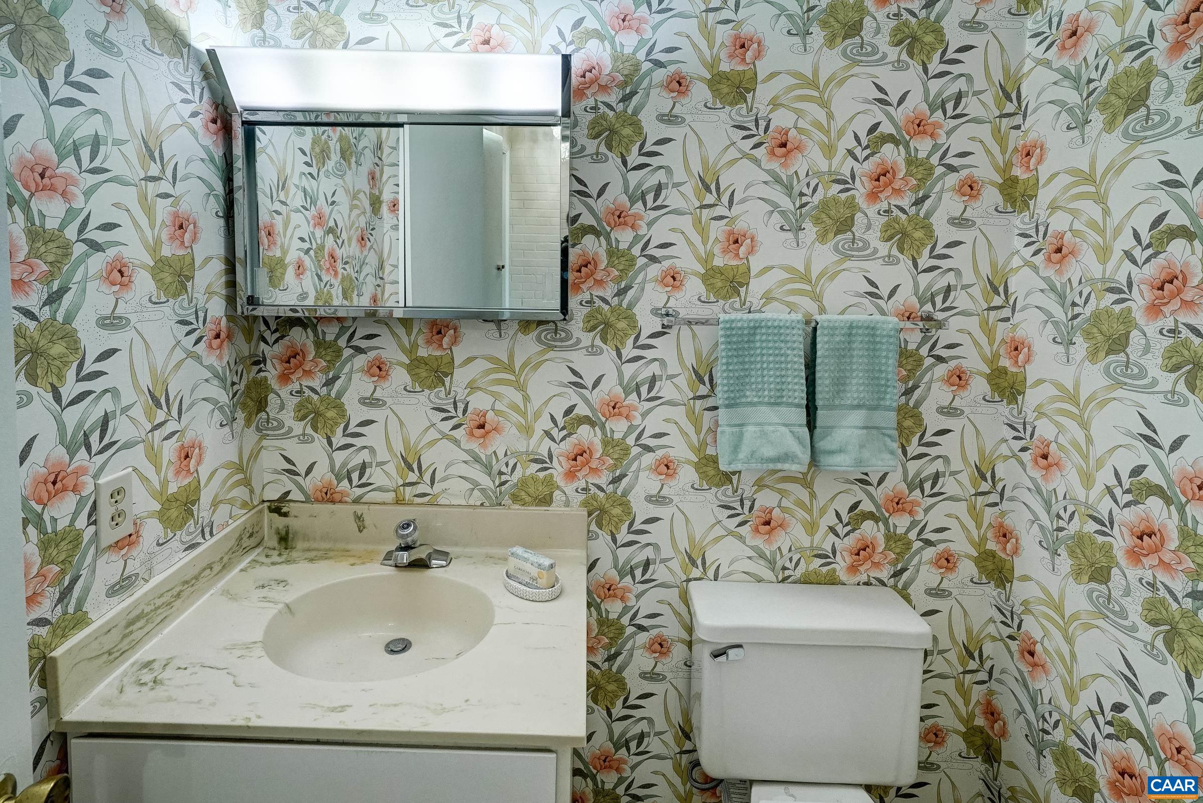 Main level powder room