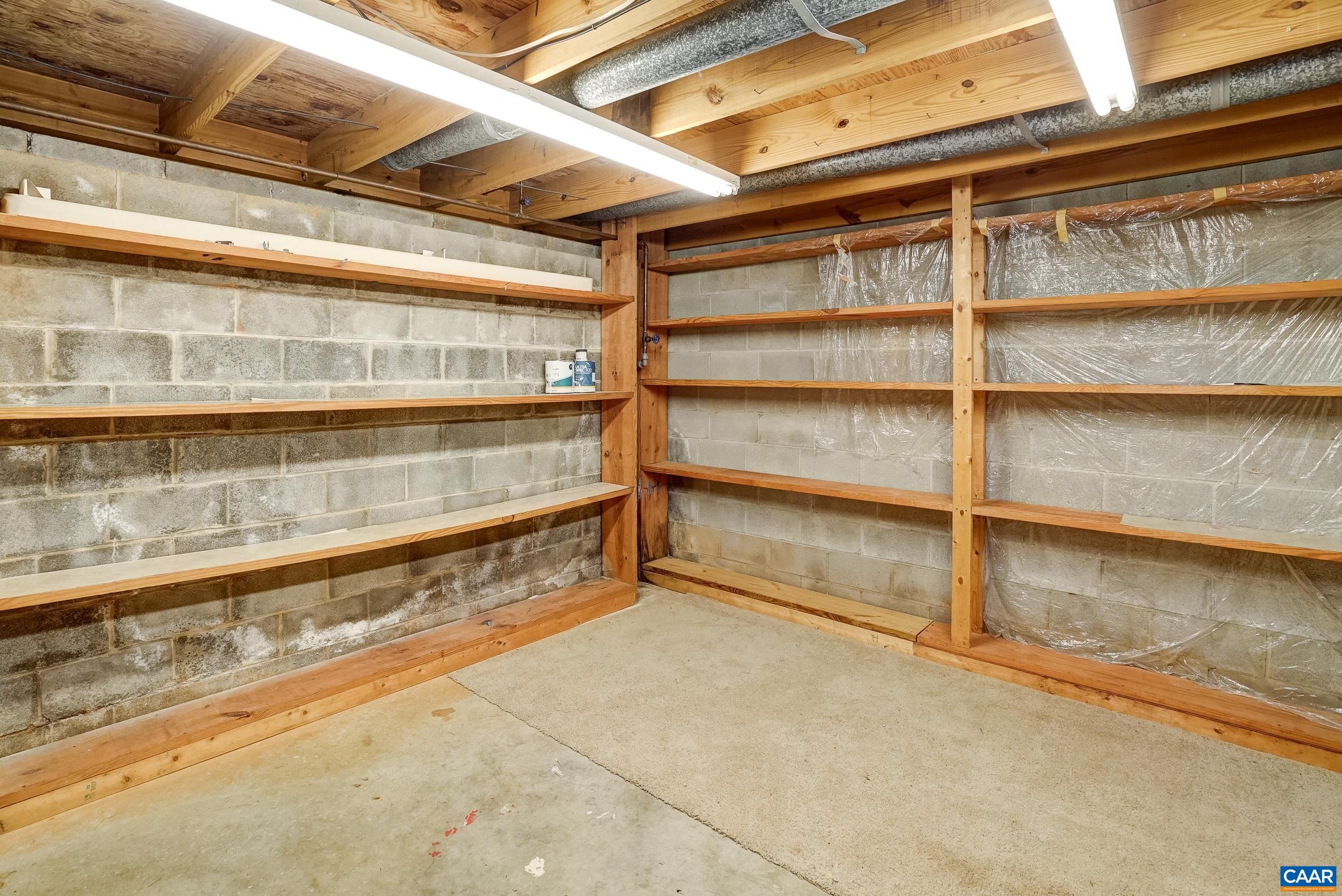 Storage shelving.