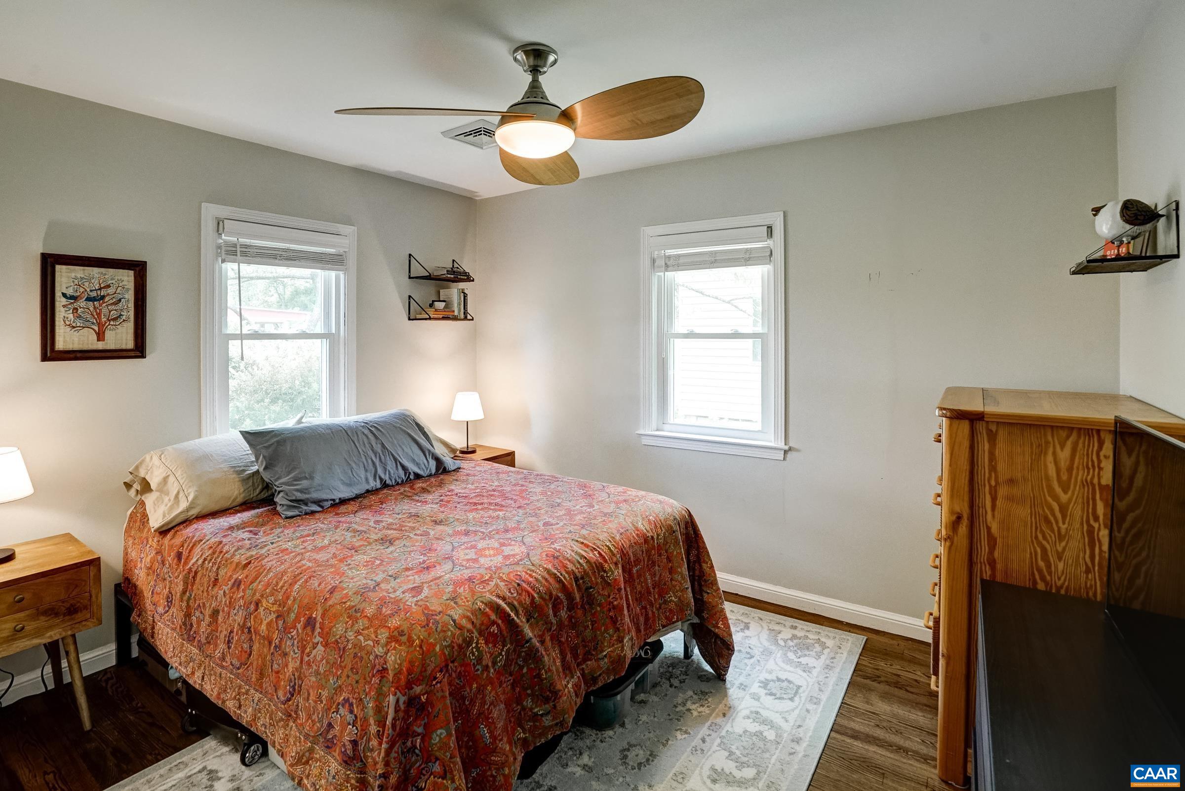Bedroom 1 with ceiling fan