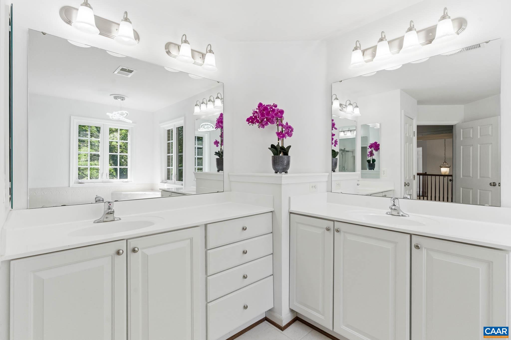 Separate sinks providing functional daily use.