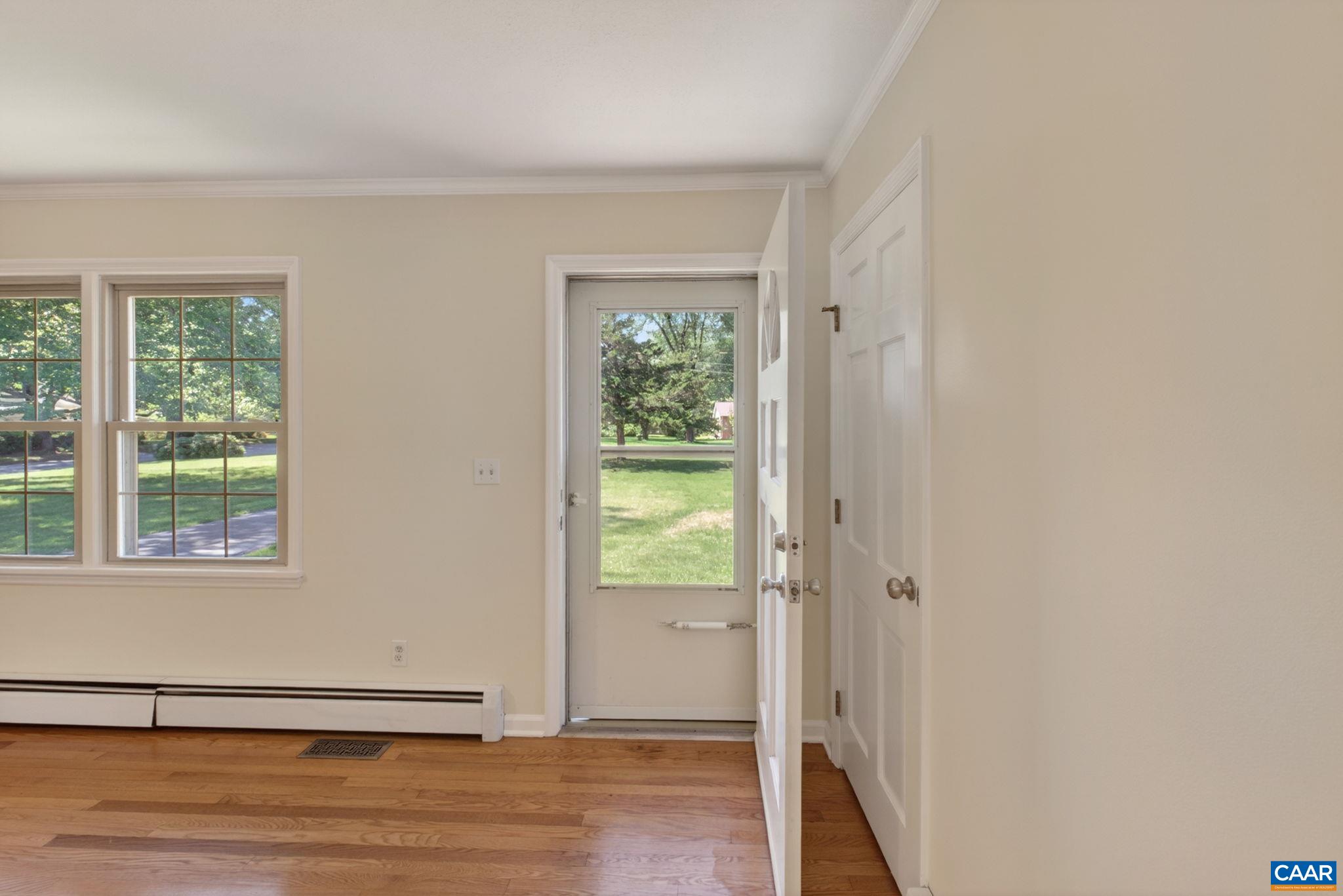 Front door upon entering.