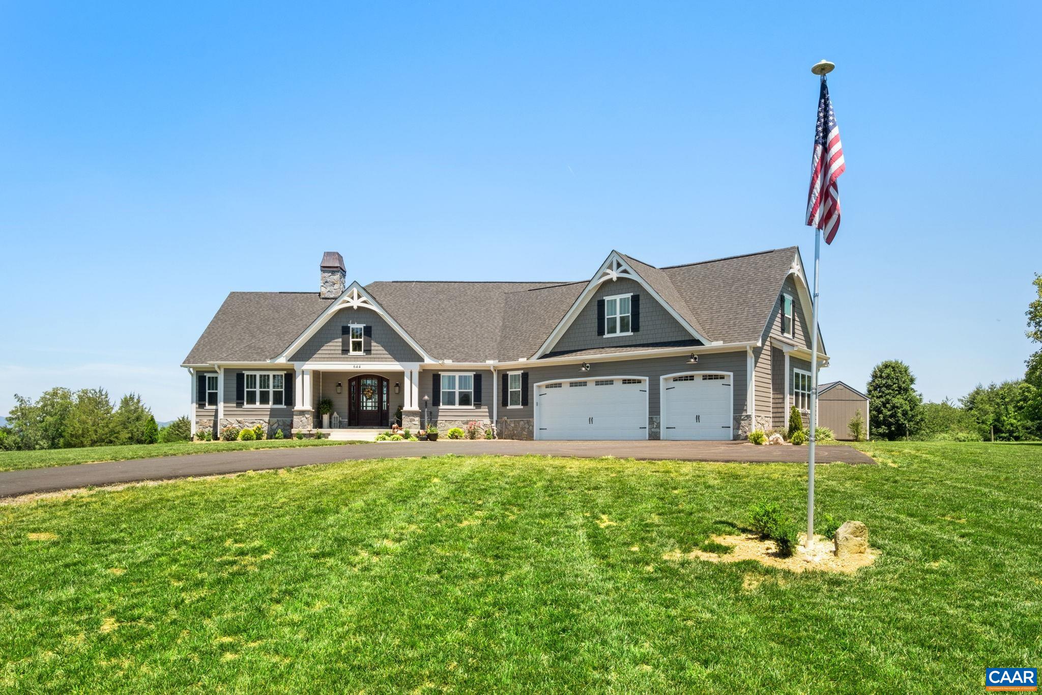 Built by True Living, the exterior features real stone and Hardie Plank. Home has a 3-car garage. Built by True Living, the exterior features real stone and Hardie Plank. Home has a 3-car garage.