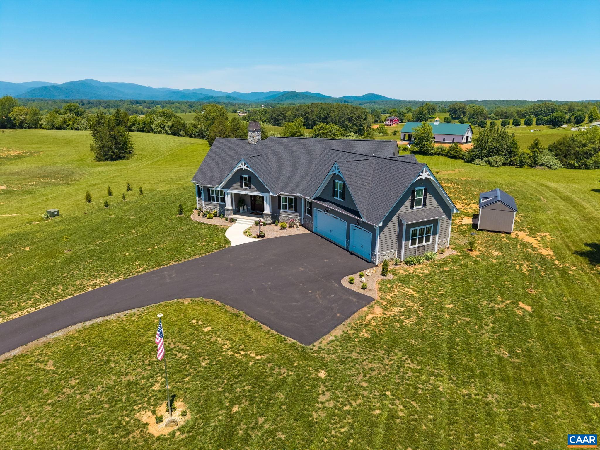 The home is on 3.79 acres, with gorgeous mountain views. The home is on 3.79 acres, with gorgeous mountain views.
