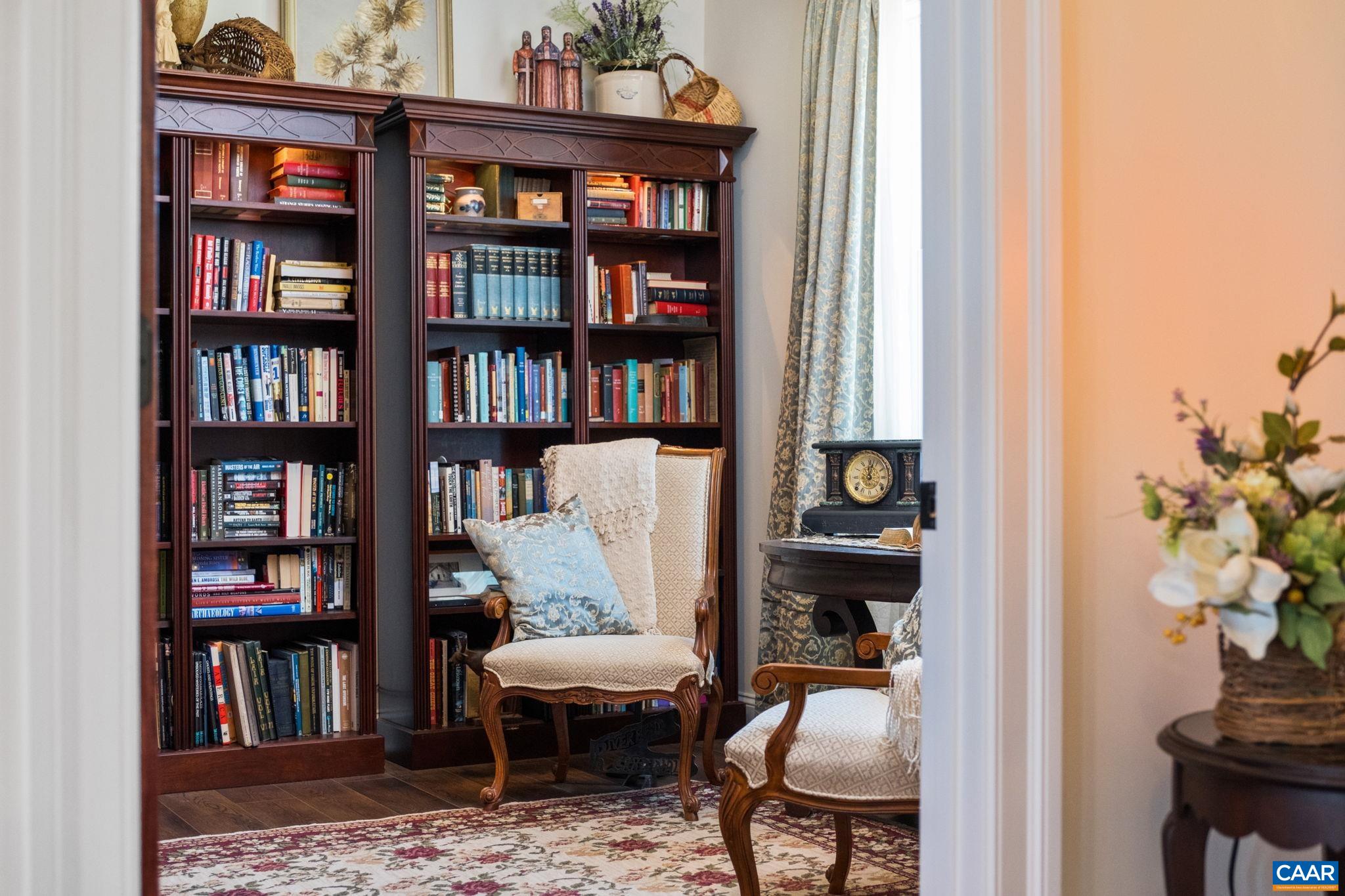 The study/library is just off of the foyer. The study/library is just off of the foyer.