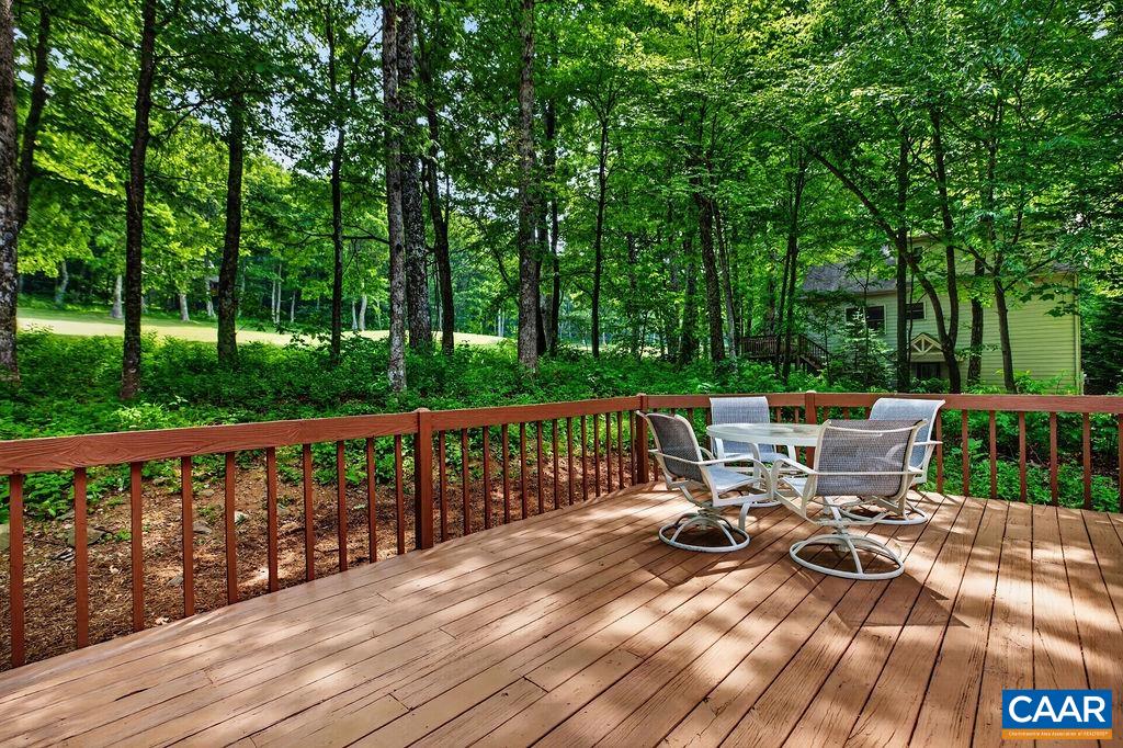 The spacious rear deck has been freshly painted The spacious rear deck has been freshly painted