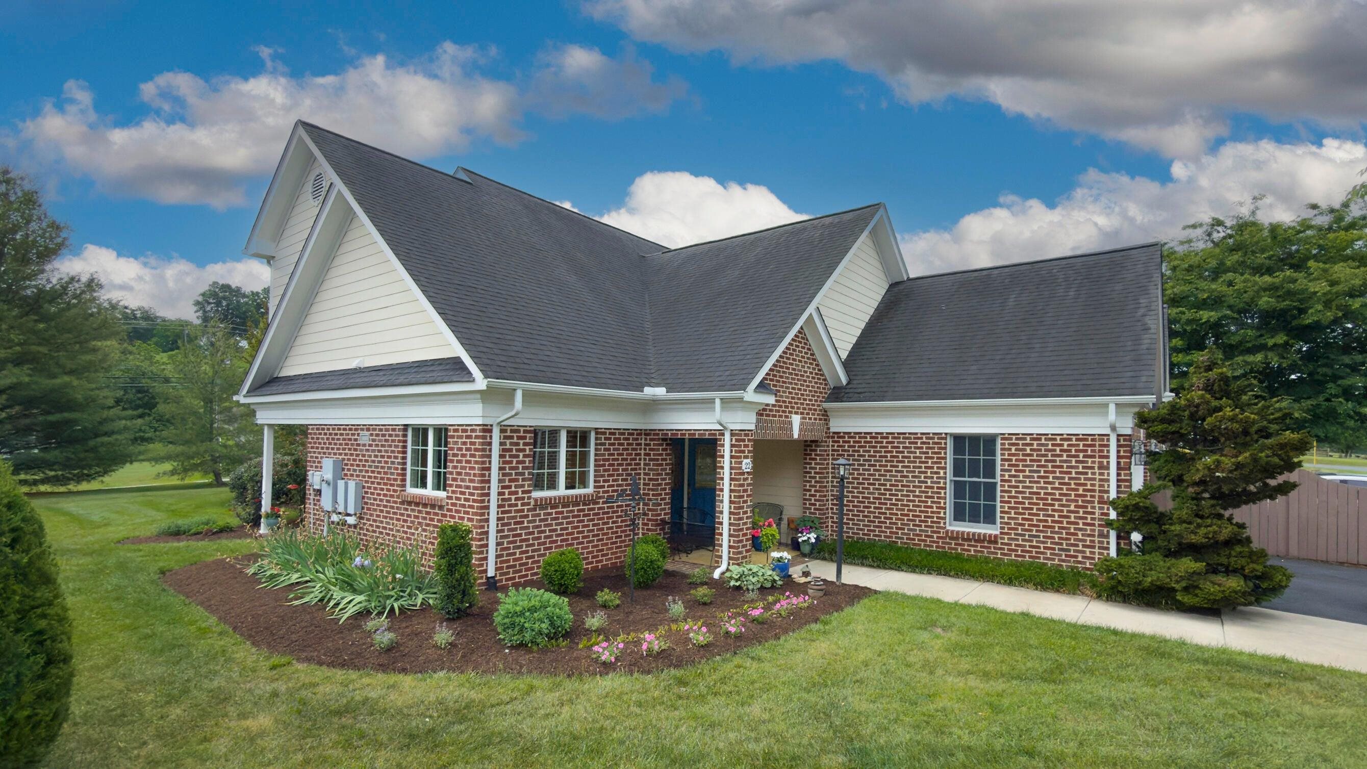 A beautifully landscaped yard