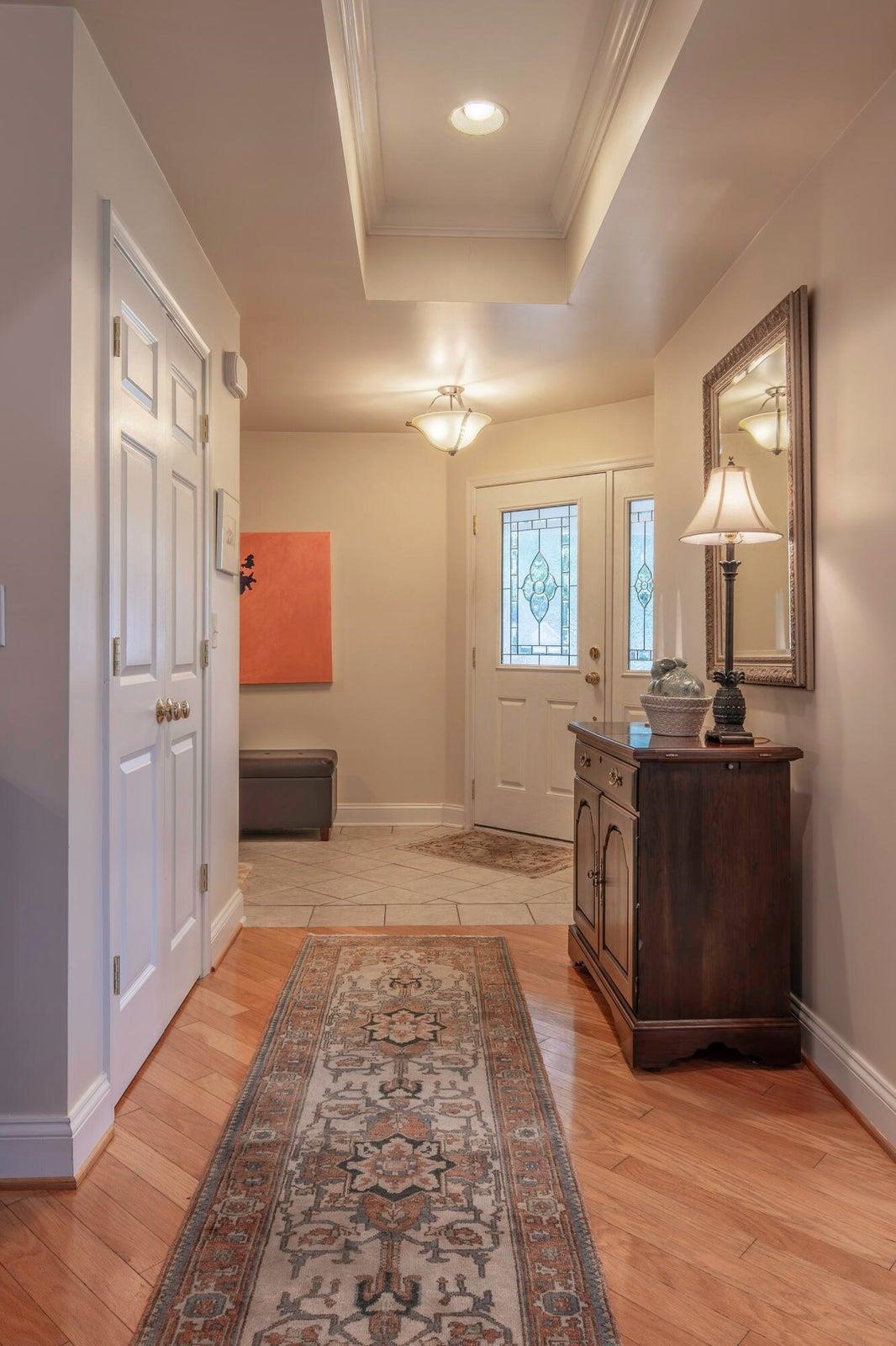 Entrance Hallway looking toward the front door.