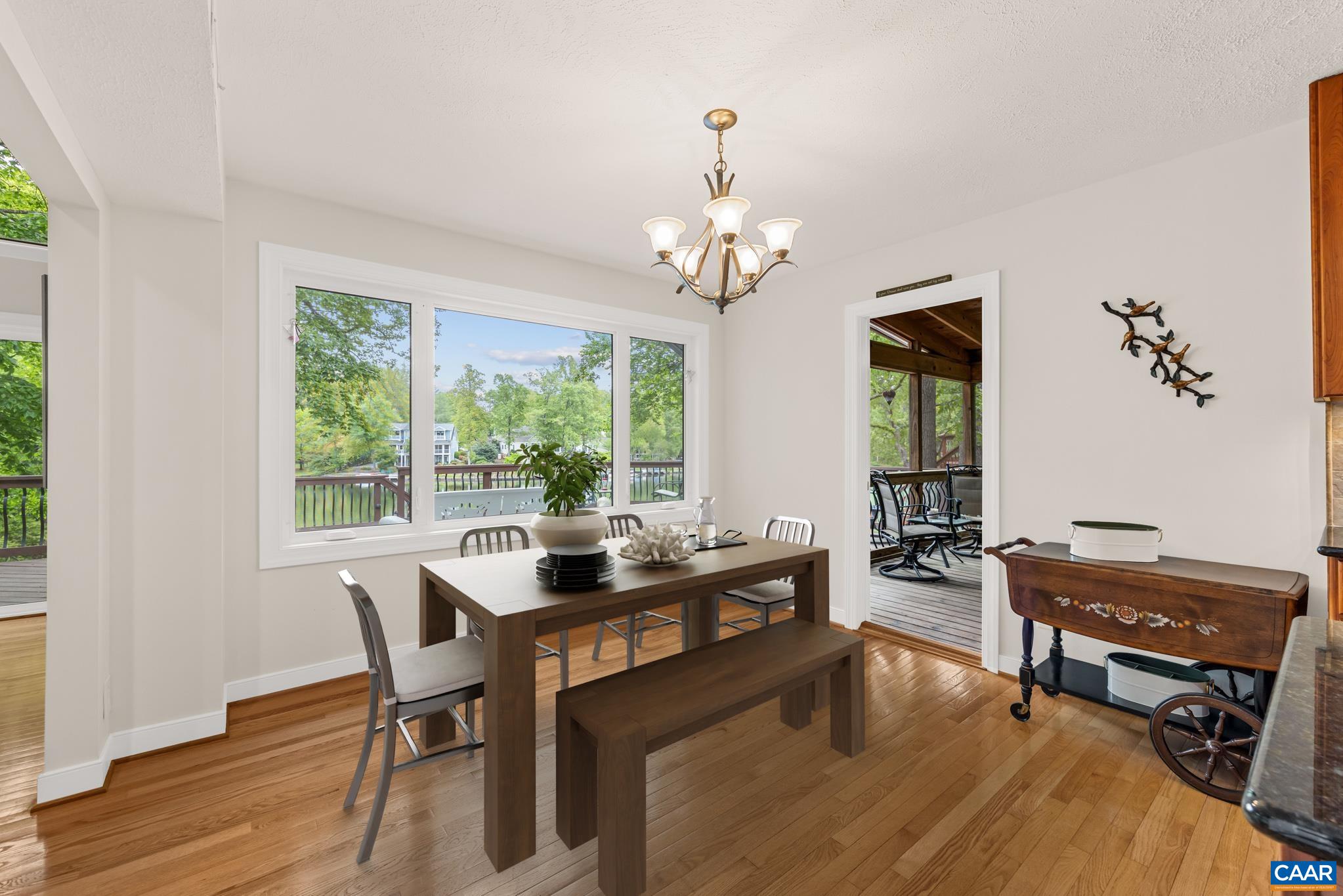 The Dining area has incredible water views and a spacious eat in area large enough for a full size dining table-perfect for large gatherings The Dining area has incredible water views and a spacious eat in area large enough for a full size dining table-perfect for large gatherings