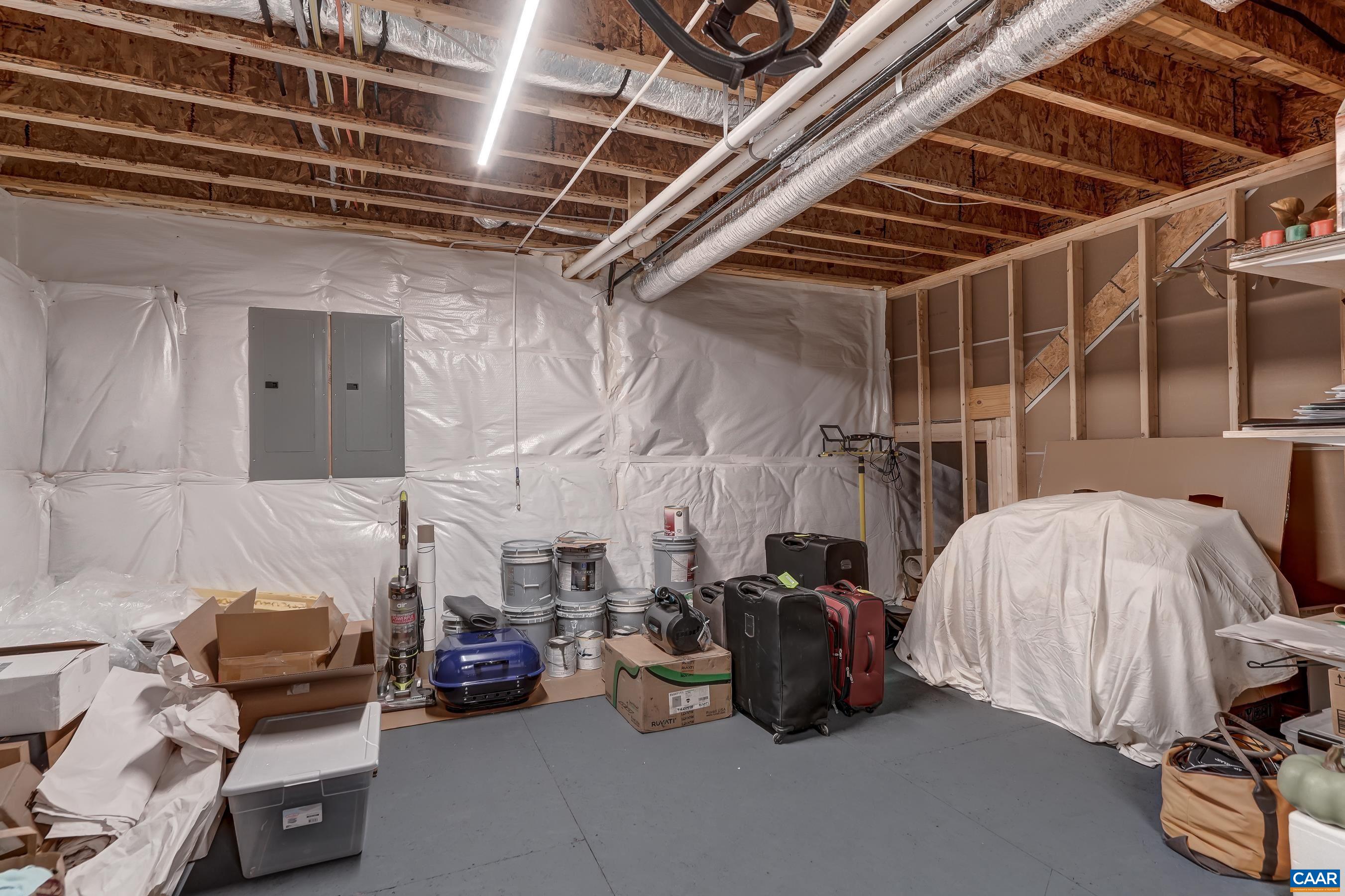 Unfinished storage space Unfinished storage space