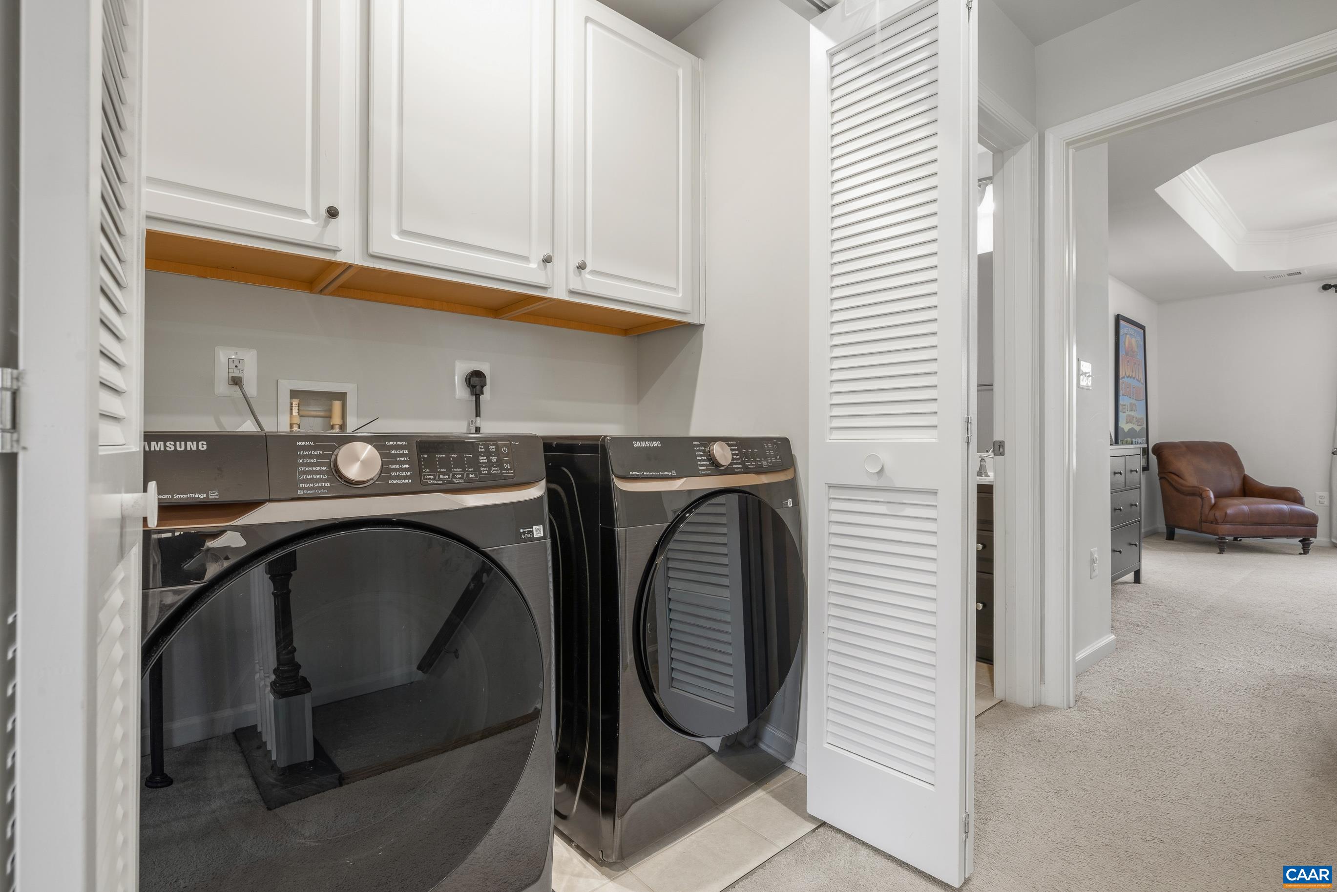 Upper level laundry with new washer/dryer Upper level laundry with new washer/dryer