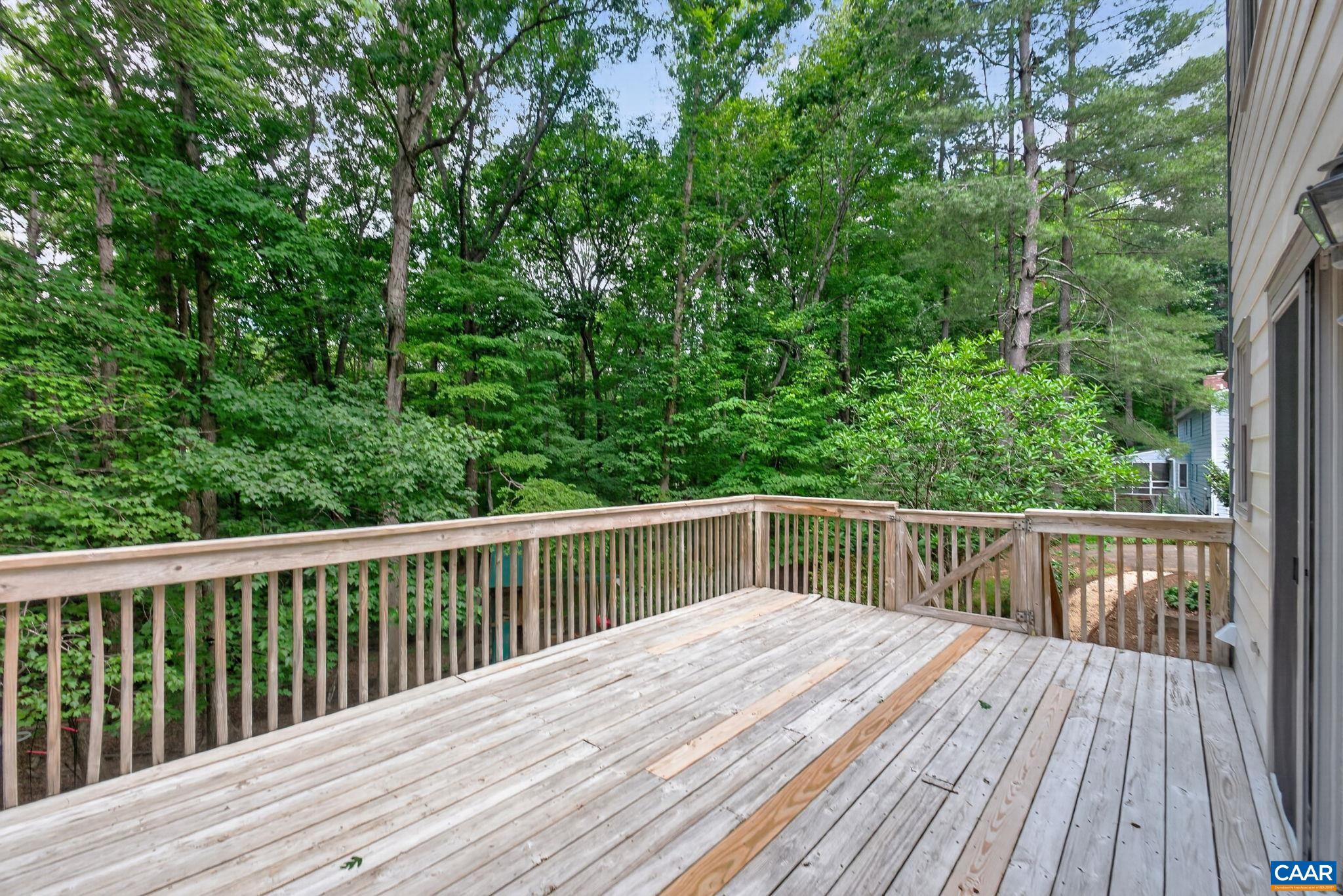 Inviting deck off the kitchen.