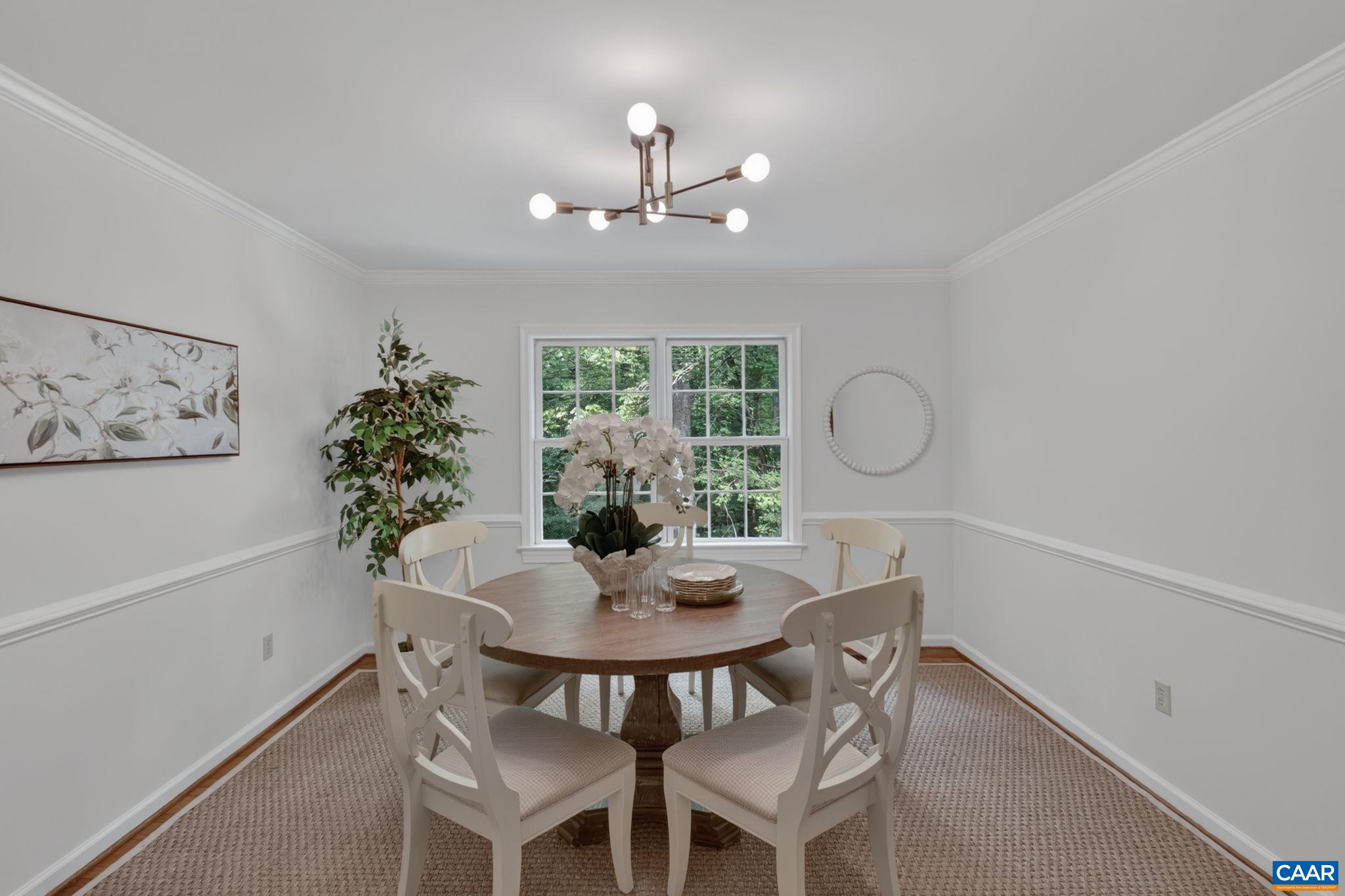Bright formal dining room.