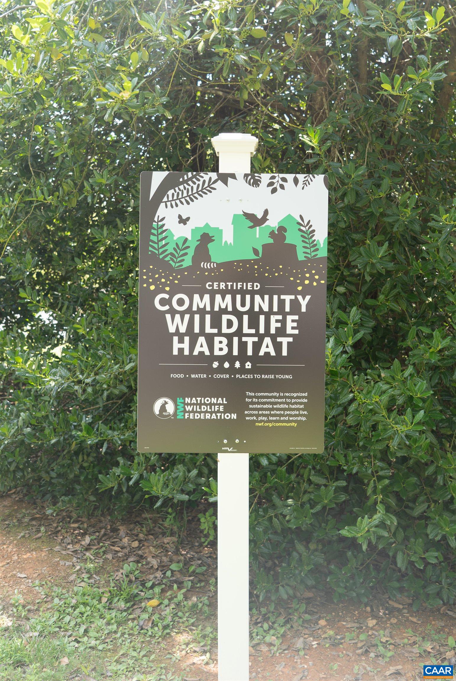 Lake Monticello is certified as a Community Wildlife Habitat.