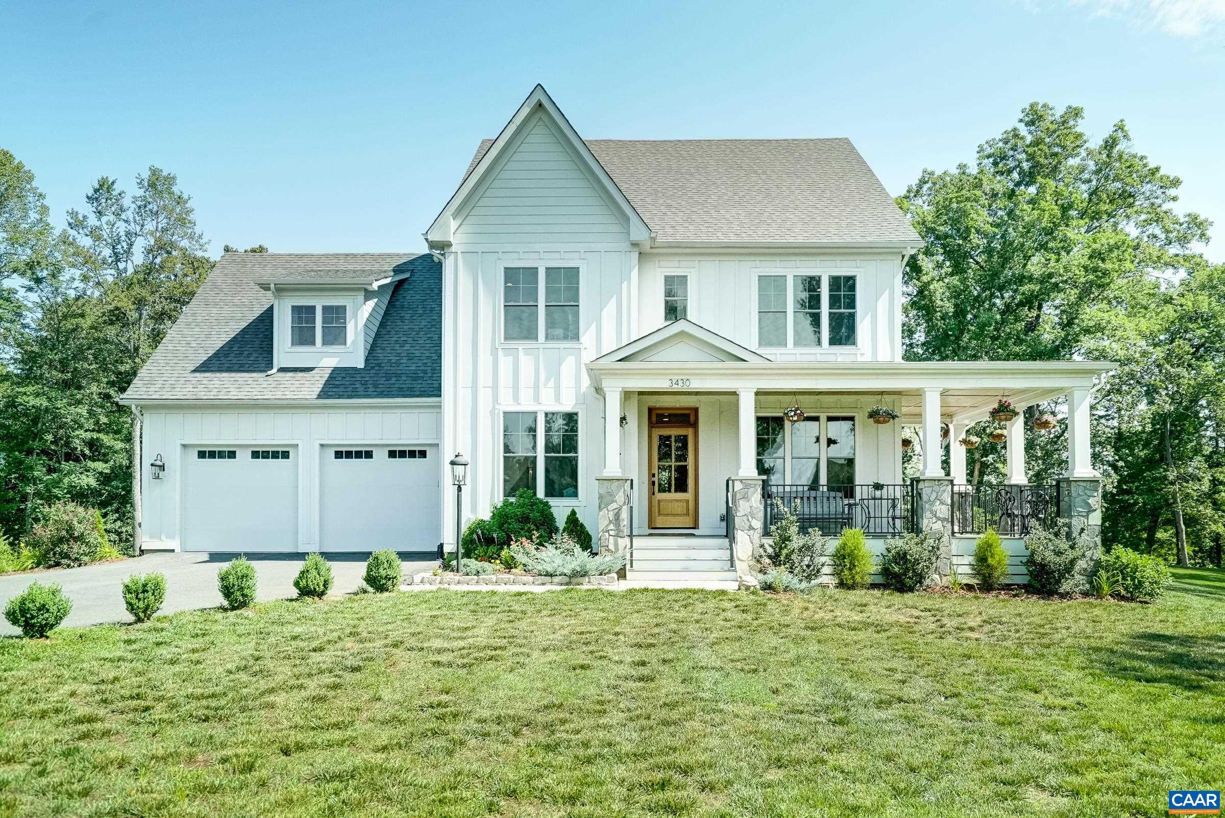 Custom Evergreen Builders Farmhouse on 3.25 acres in Keswick!