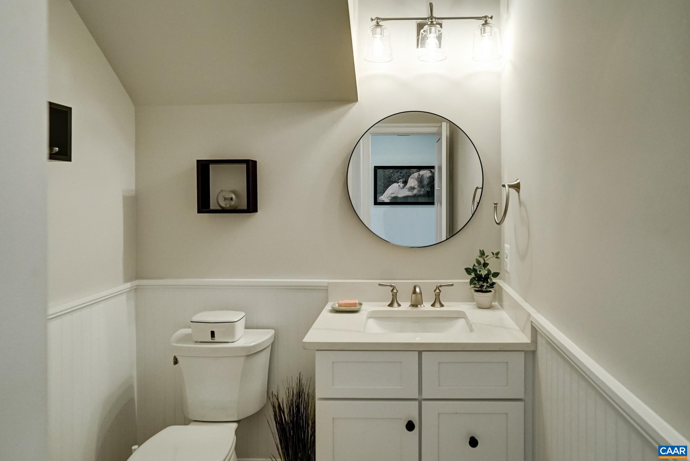 Main level powder room