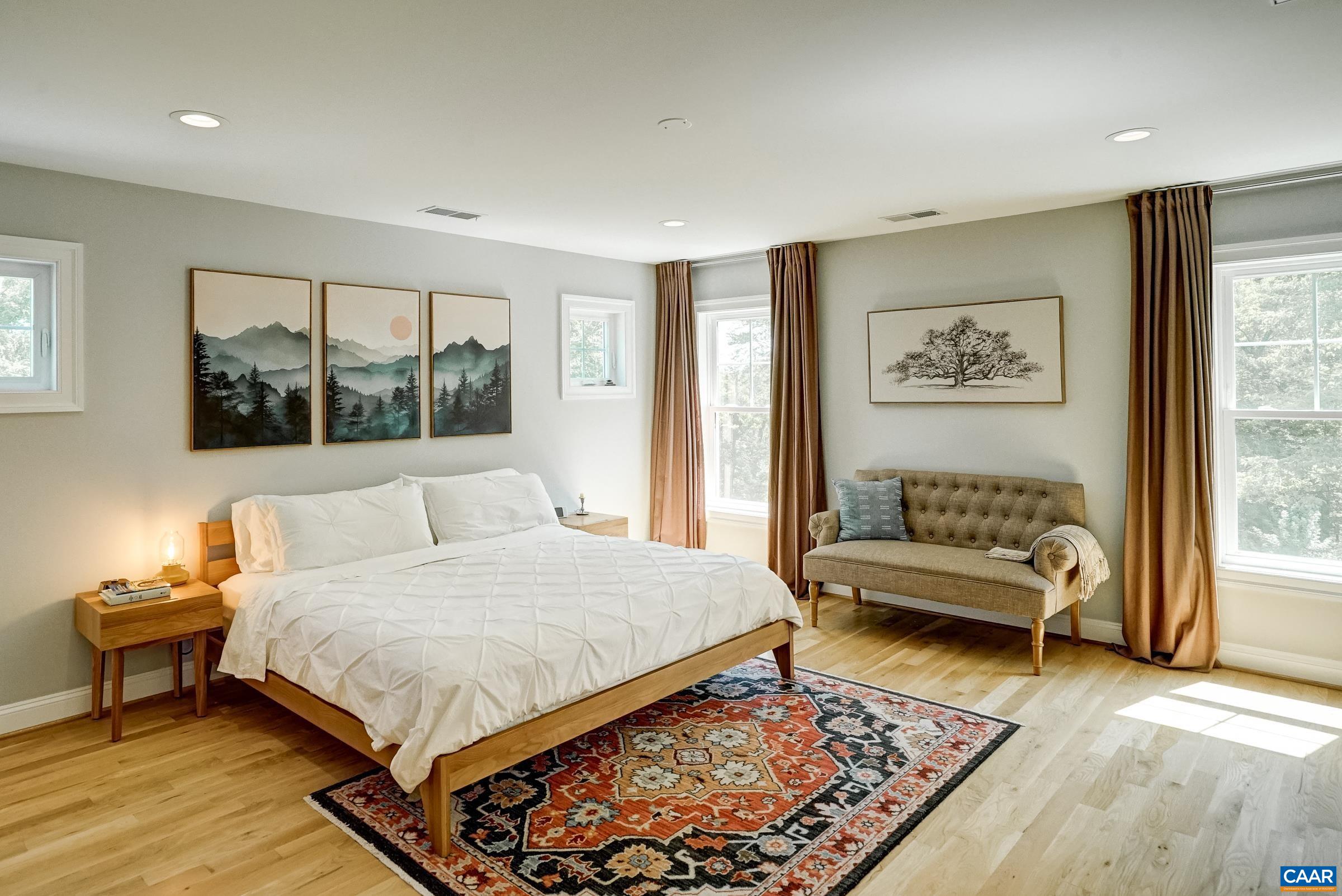 Primary suite features an ensuite bathroom, custom closet and is pre-wired for a ceiling fan.