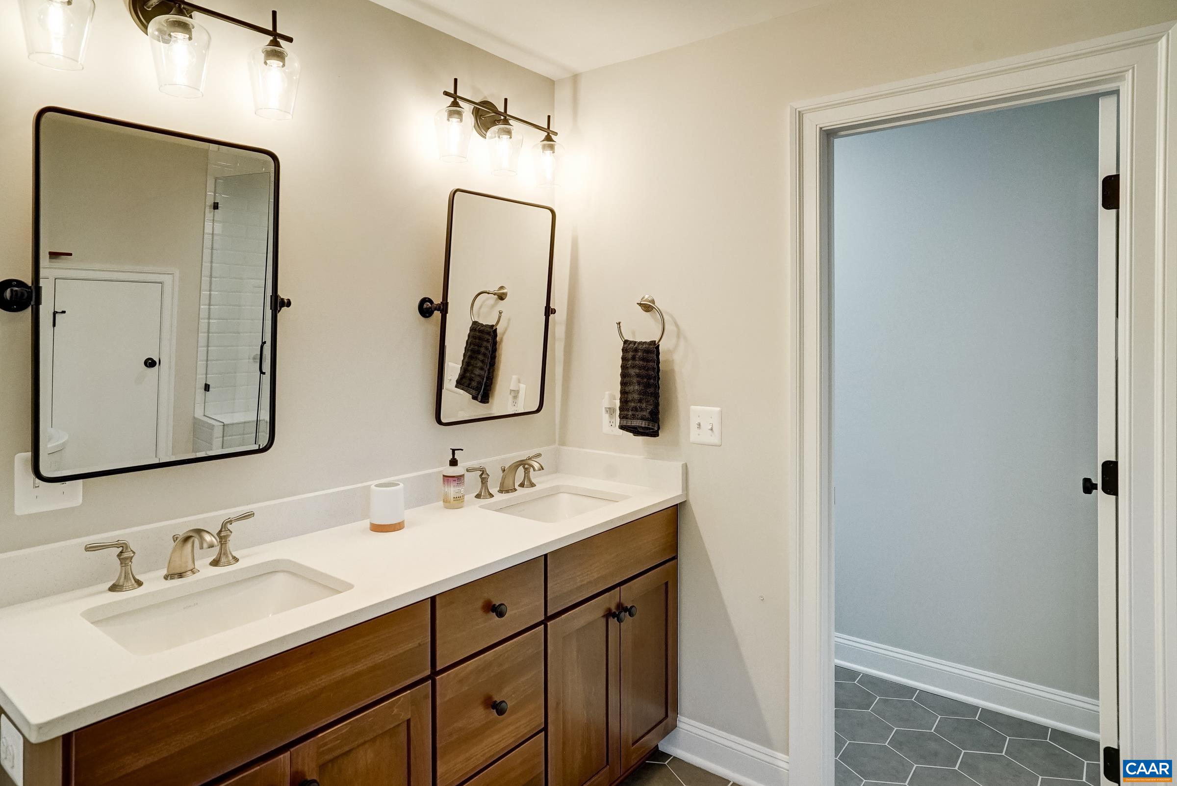 Double sink vanity.