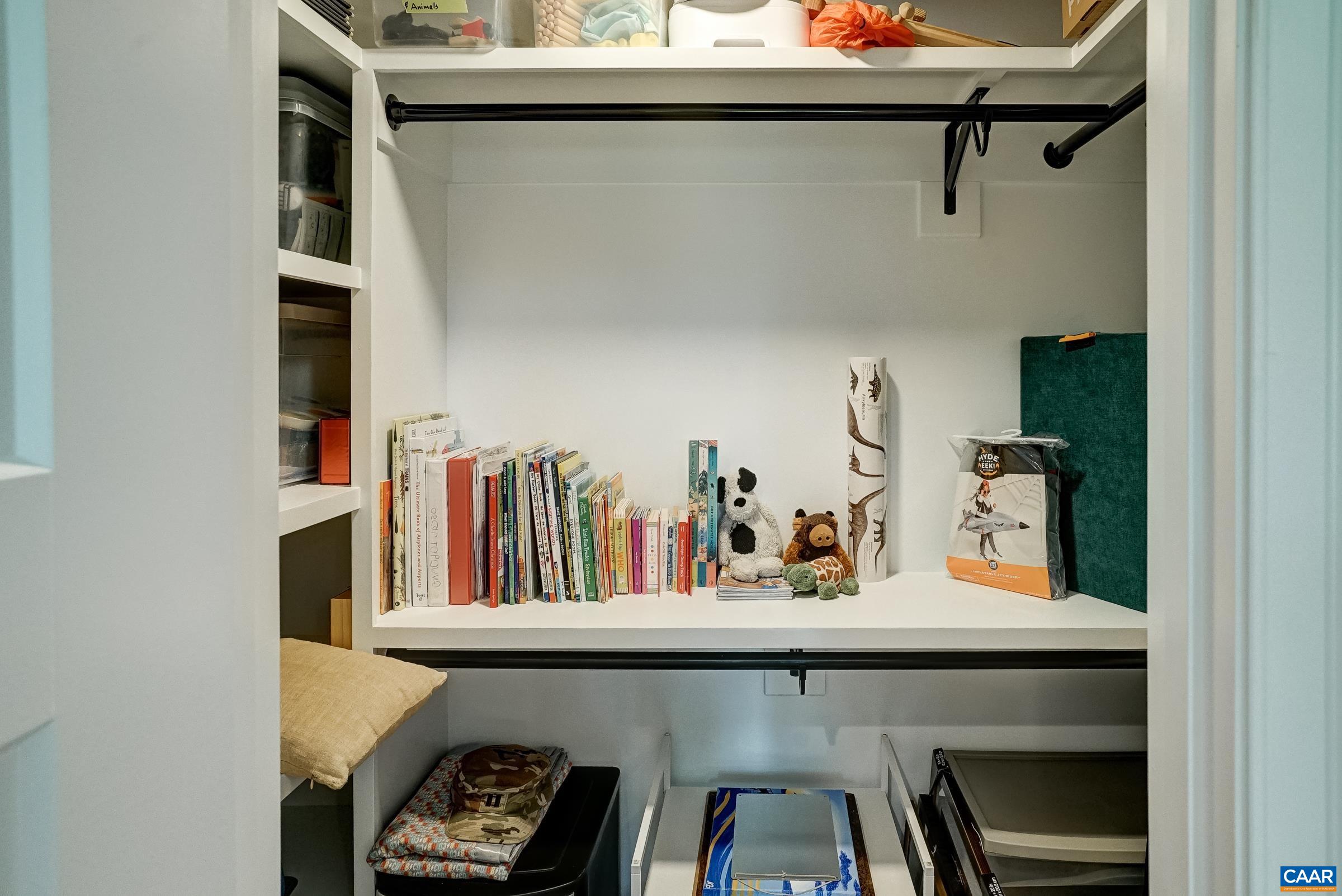 Each bedroom features large custom built-in closets.