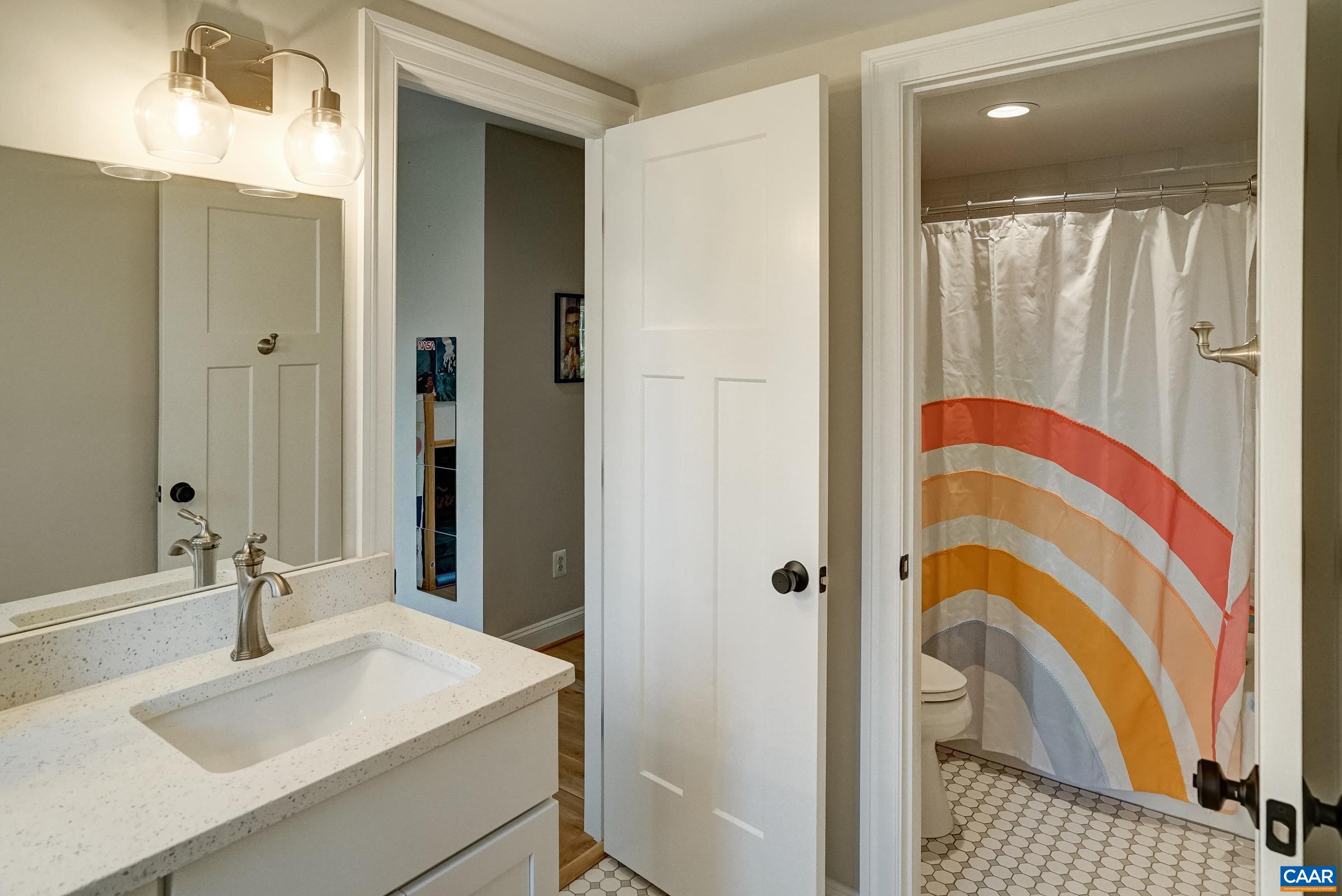 Jack and Jill bathroom between bedrooms 2&3