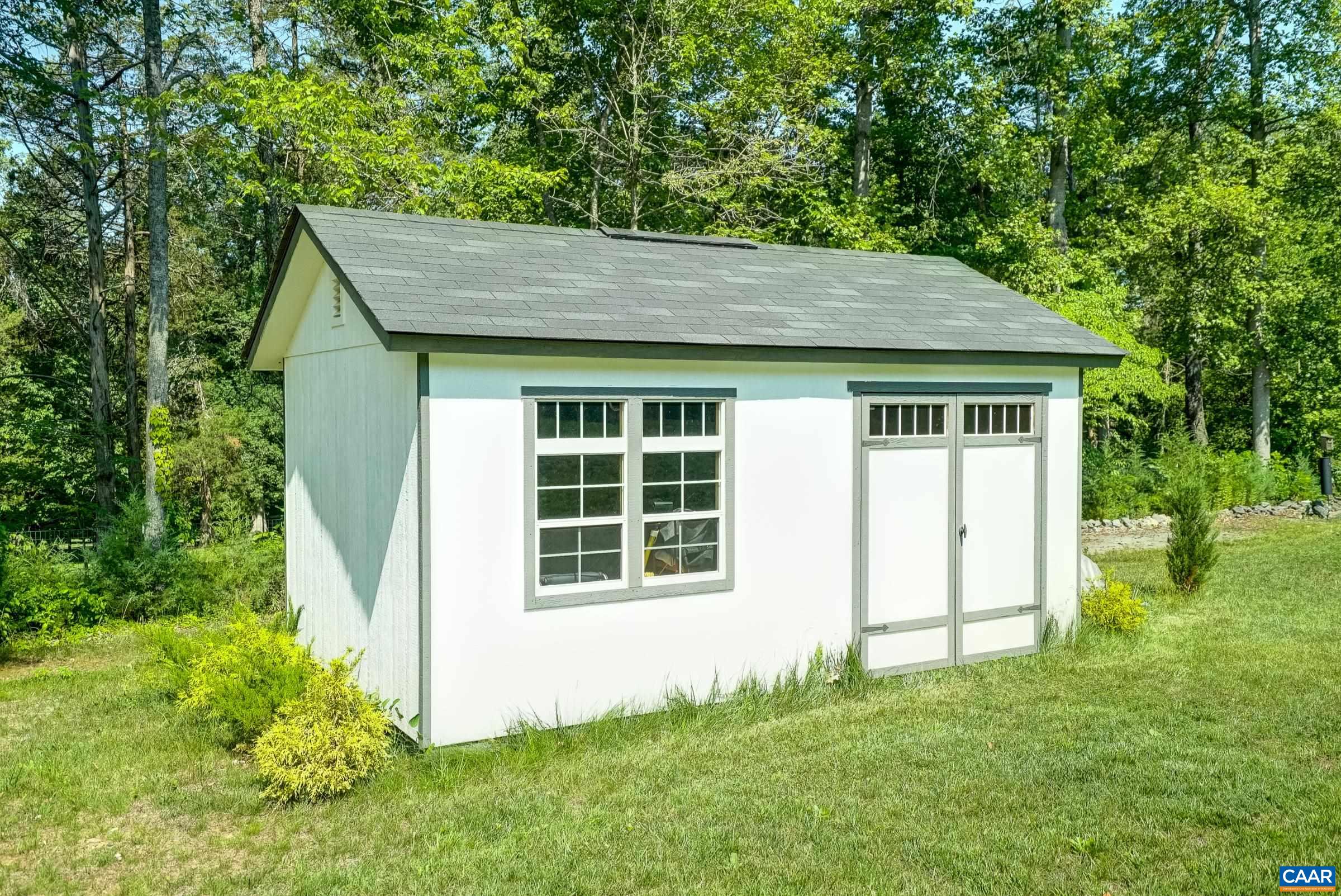 Shed for outdoor storage.