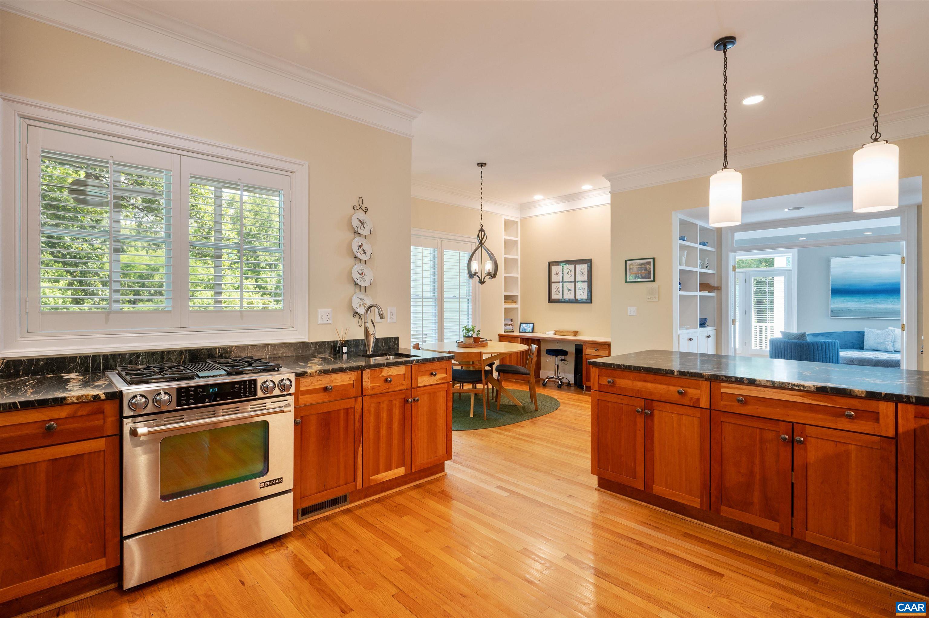 Distant view of the wonderful kitchen workspace. Ideal for the true chef!