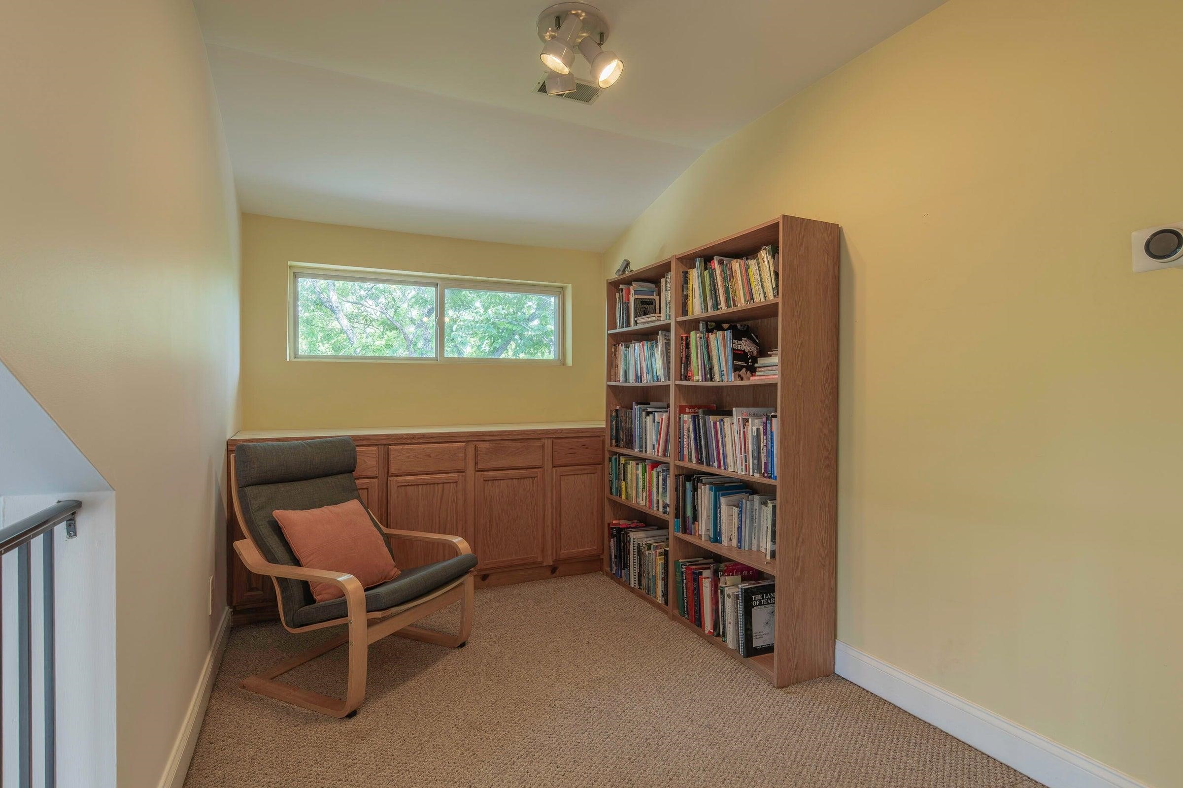 Quiet loft for reading or relaxing. Quiet loft for reading or relaxing.