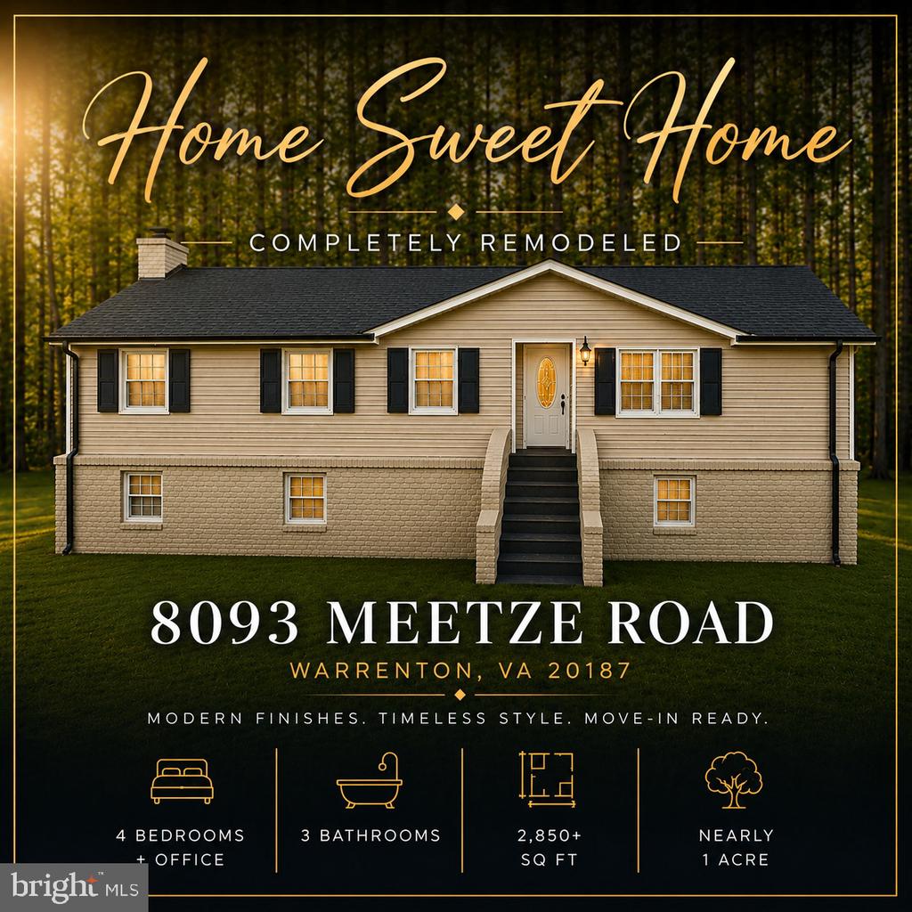 8093 MEETZE RD, WARRENTON, Virginia 20187, 4 Bedrooms Bedrooms, ,3 BathroomsBathrooms,Residential,8093 MEETZE RD,VAFQ2022886 MLS # VAFQ2022886 8093 MEETZE RD, WARRENTON, Virginia 20187, 4 Bedrooms Bedrooms, ,3 BathroomsBathrooms,Residential,8093 MEETZE RD,VAFQ2022886 MLS # VAFQ2022886