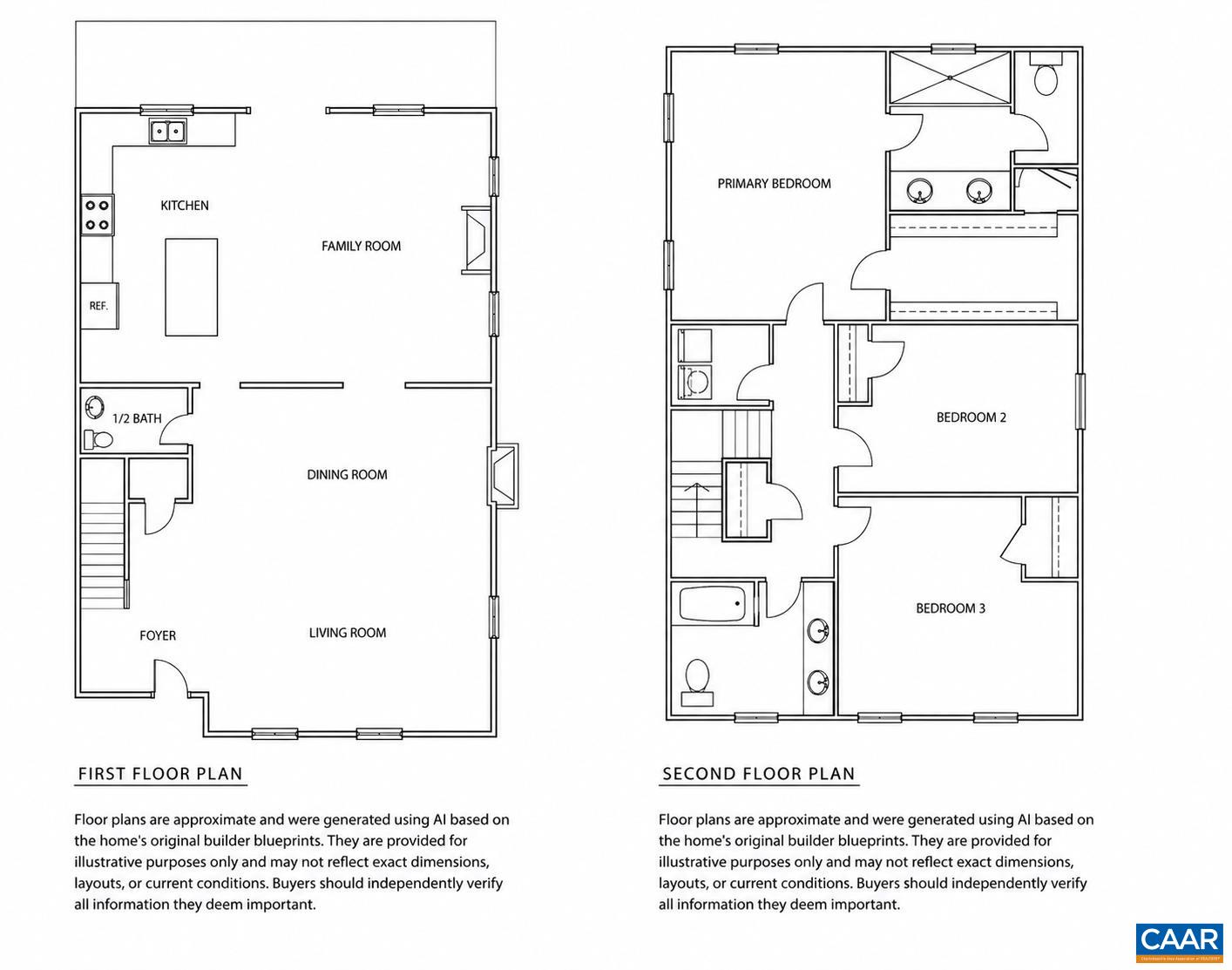 AI enhanced for clarity. Basement layout not available but is essentially two spaces, plus a bathroom and an exterior entrance.