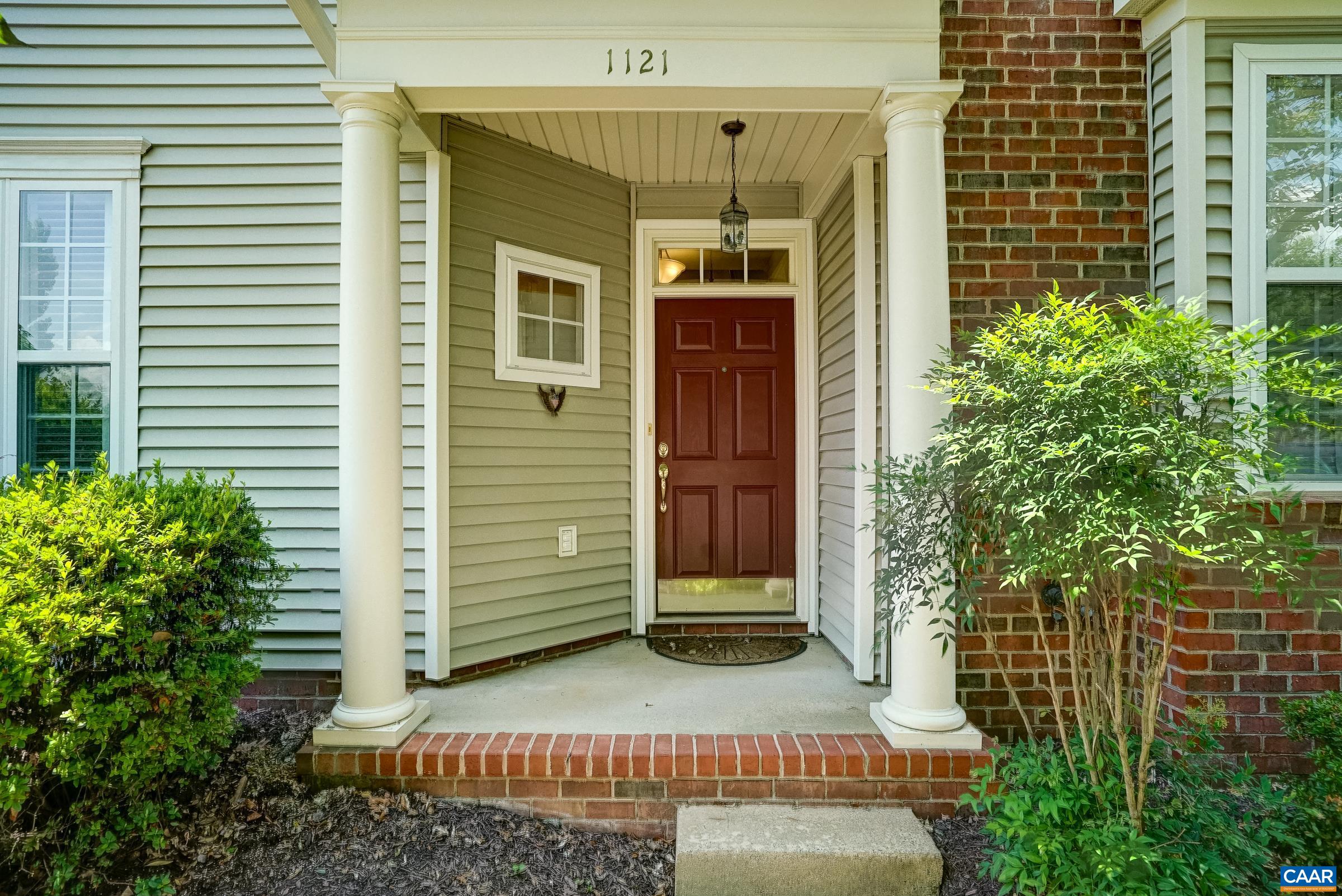 Welcoming covered porch. Welcoming covered porch.