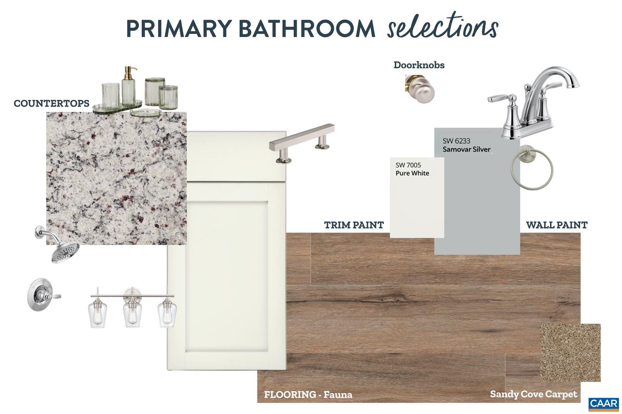 Primary Bathroom Design Selections