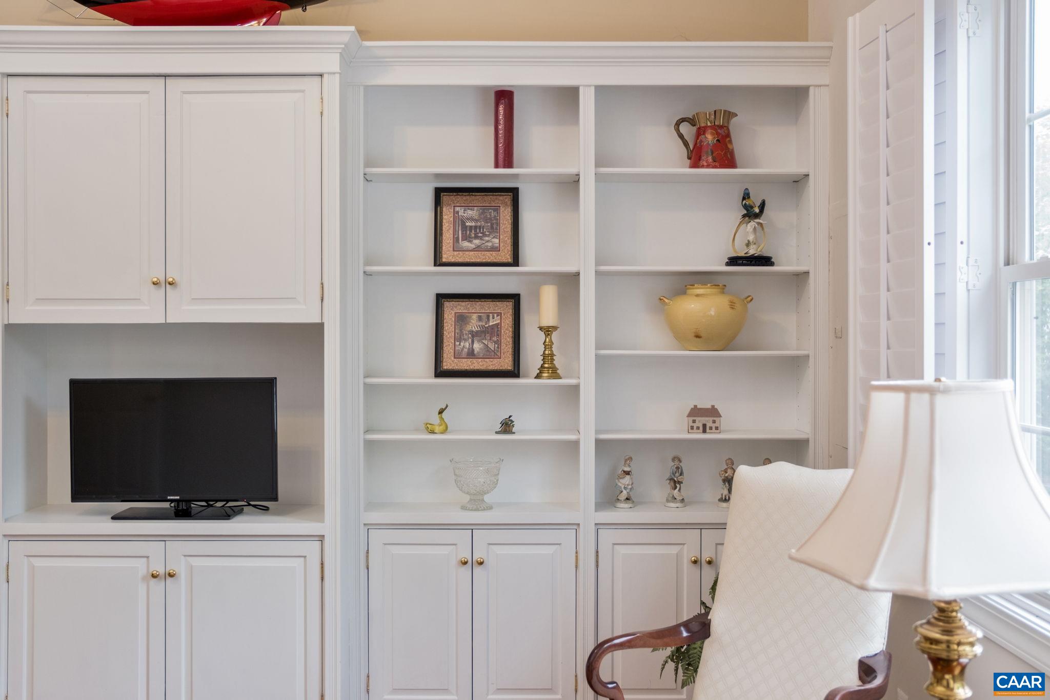 Custom built-in bookshelves. Custom built-in bookshelves.