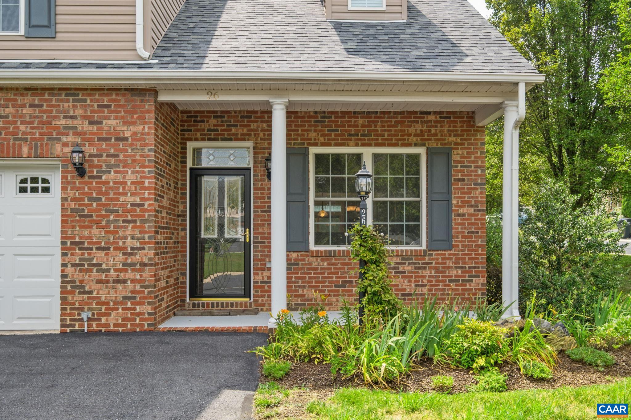 Enjoy morning coffee on the covered front porch. Enjoy morning coffee on the covered front porch.
