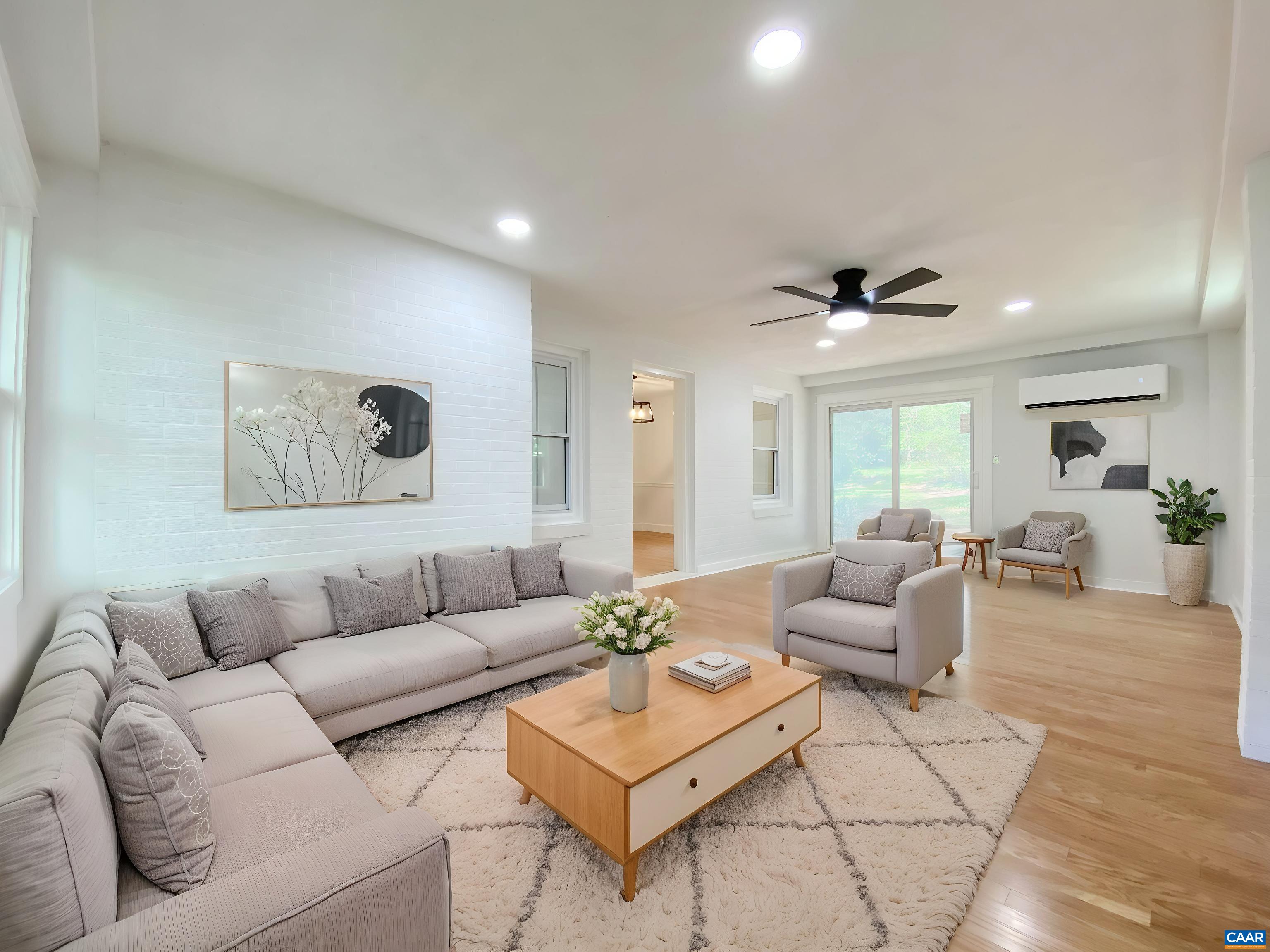 Located just off the dining room, this space provides a wonderful place to lounge and gather. Located just off the dining room, this space provides a wonderful place to lounge and gather.