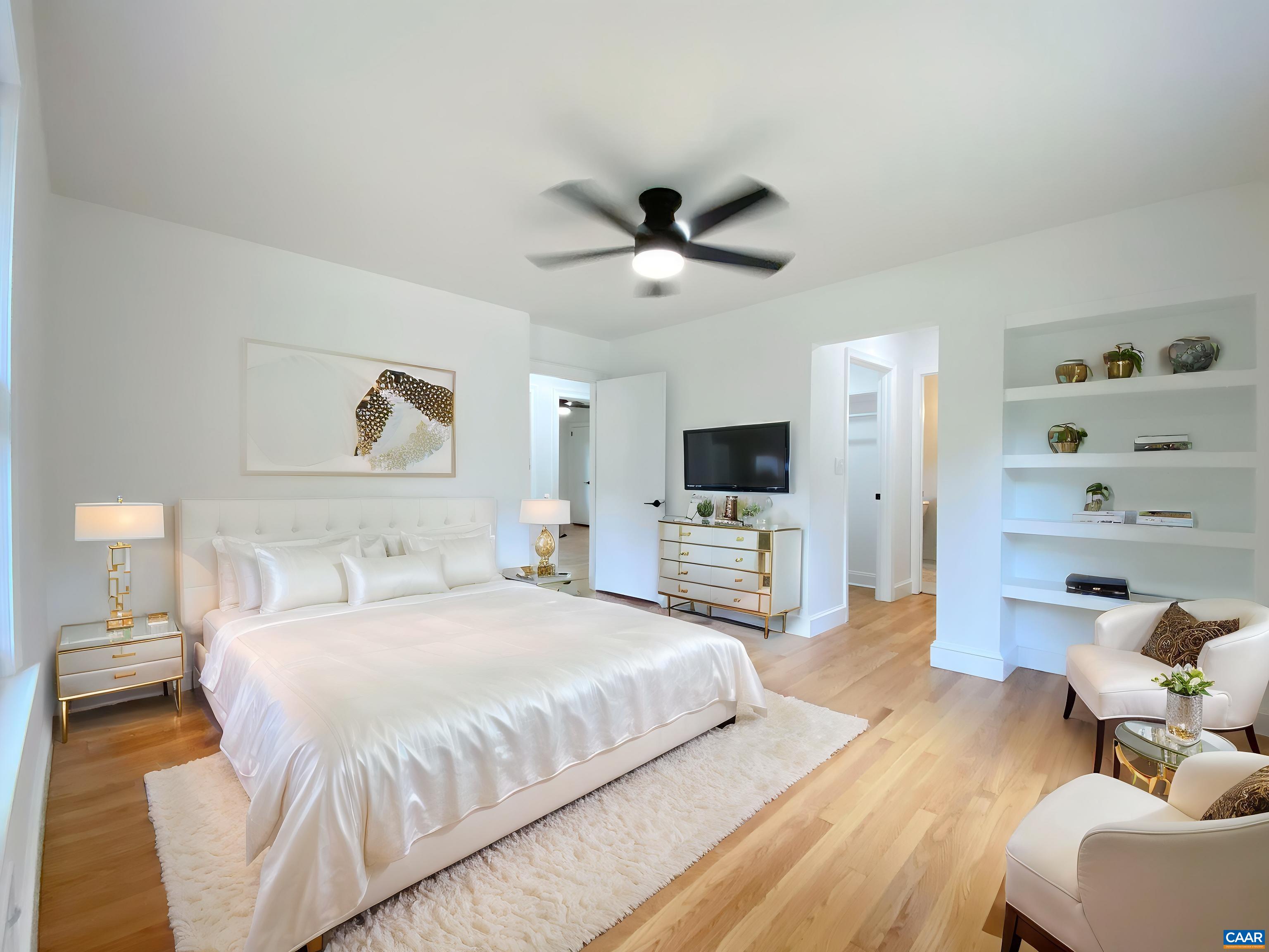 Gleaming hardwood floors, built in bookshelf, and HUGE walk in closet. Virtually staged. Gleaming hardwood floors, built in bookshelf, and HUGE walk in closet. Virtually staged.