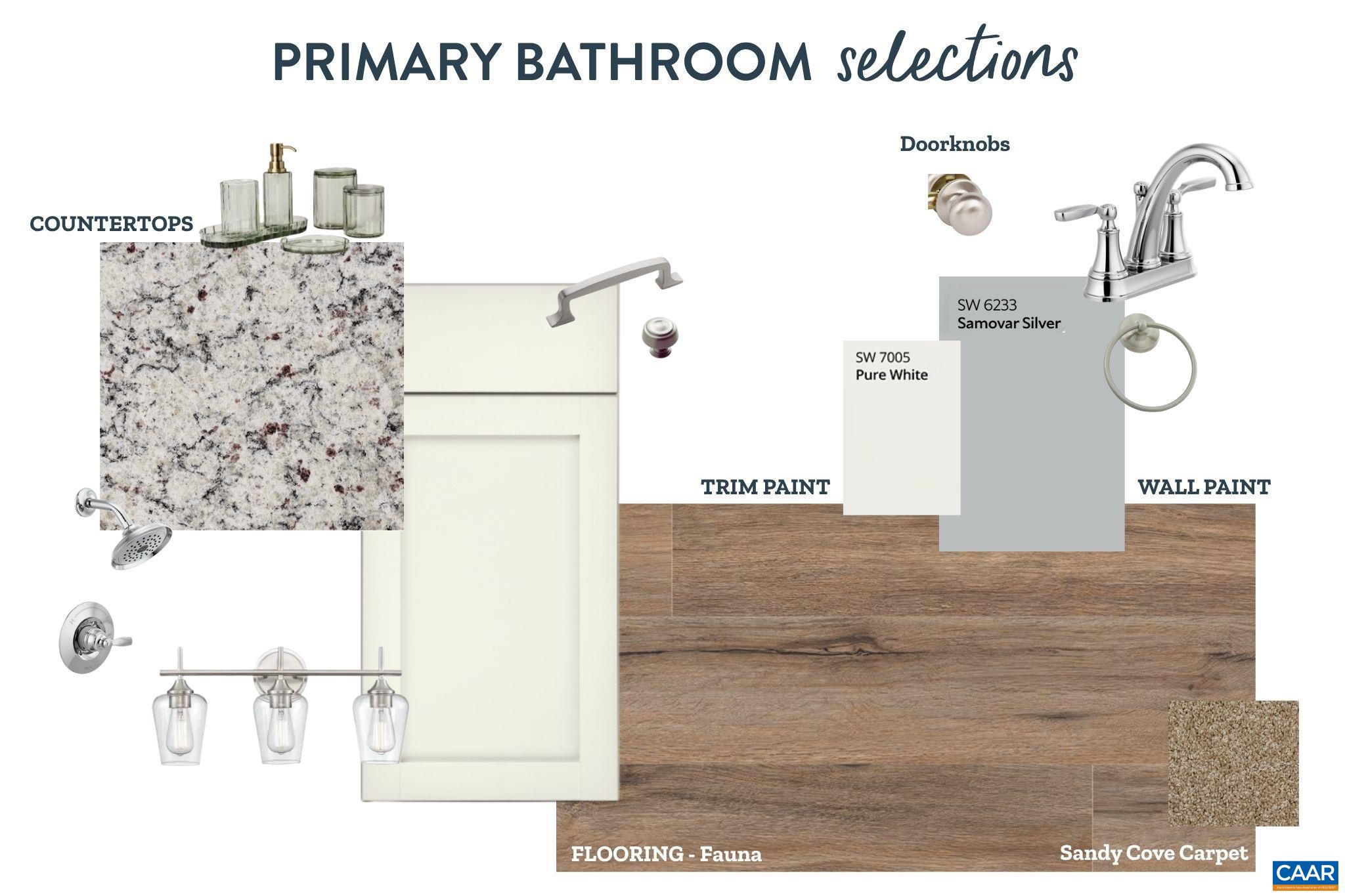 Primary Bathroom Design Selections
