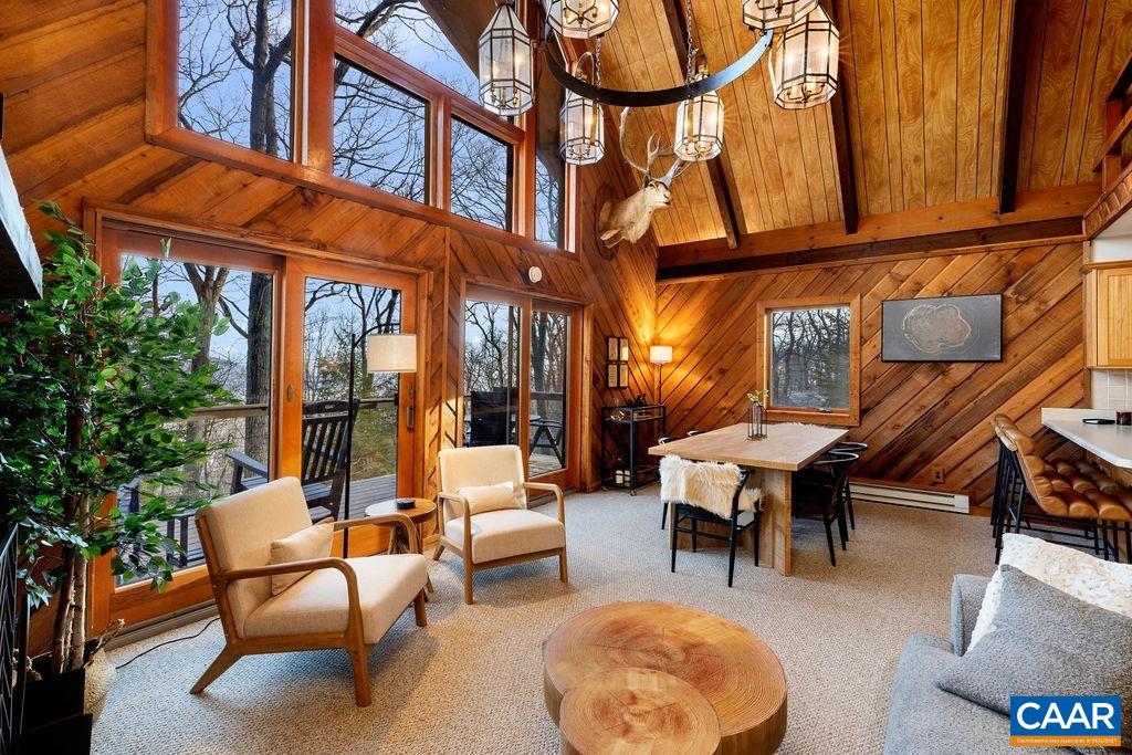 Beautiful A-frame design of the main level great room Beautiful A-frame design of the main level great room