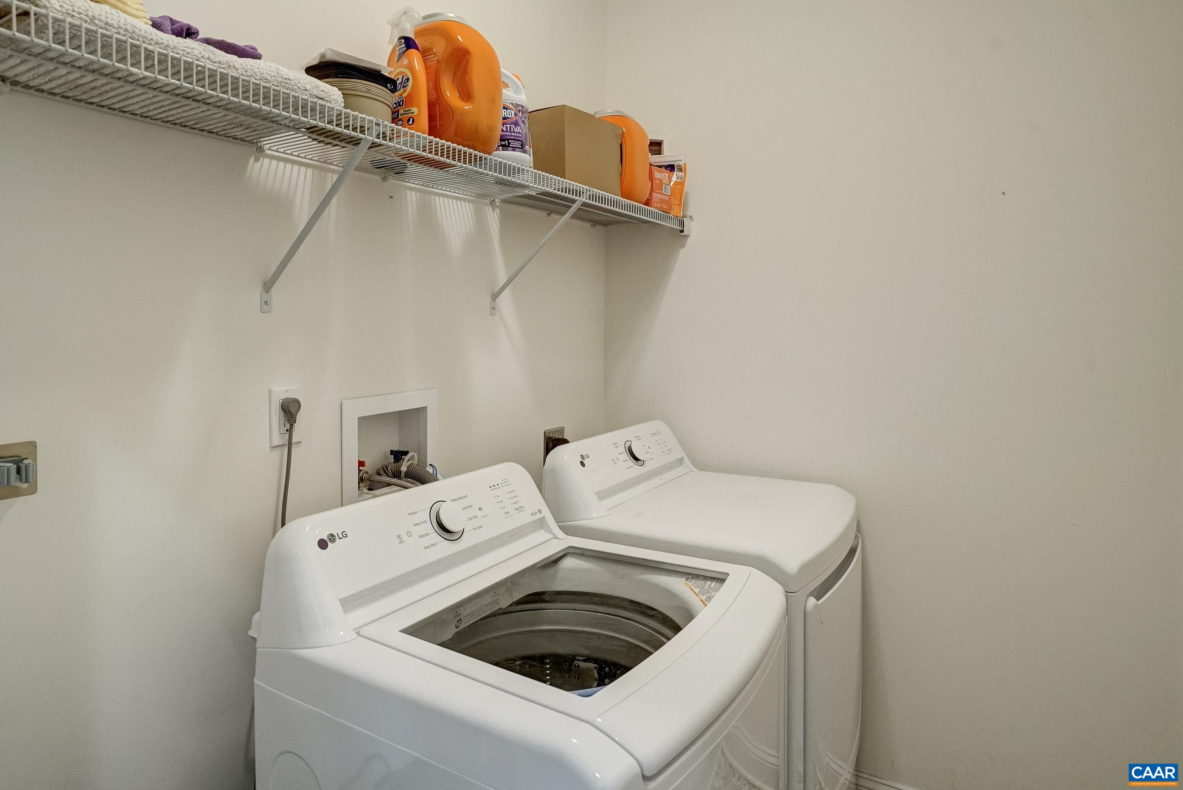 New washer and dryer in the laundry room on the bedroom level for convenience.