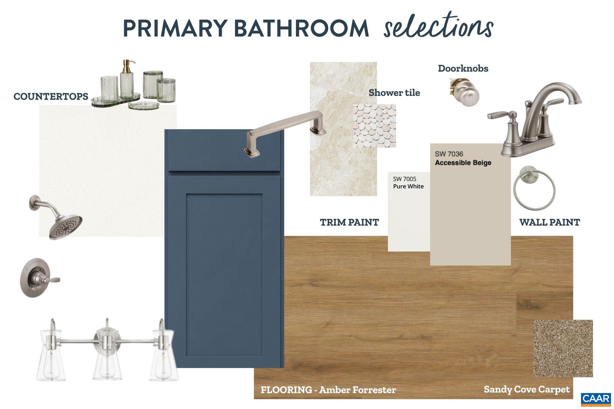 Primary Bathroom Design Selections
