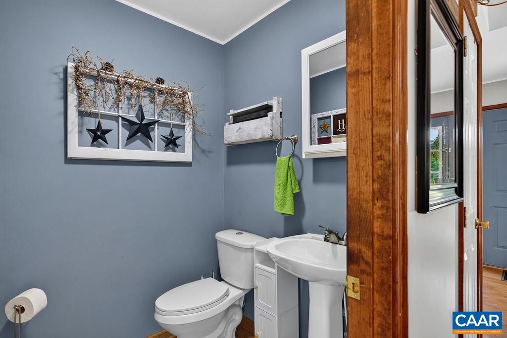 Half bathroom on the main level
