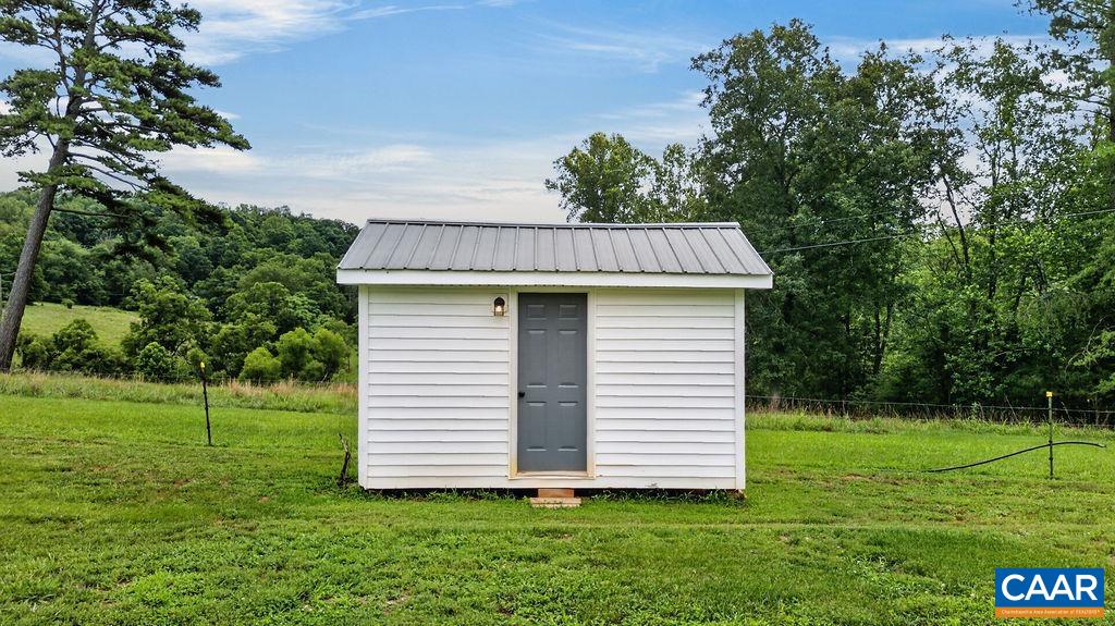 A charming shed has been converted into a school room.