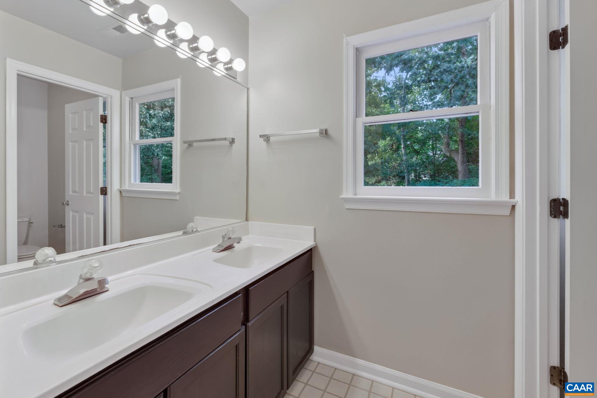 No more fighting over the bathroom when there are two sinks PLUS a separate room for the shower and toilet.