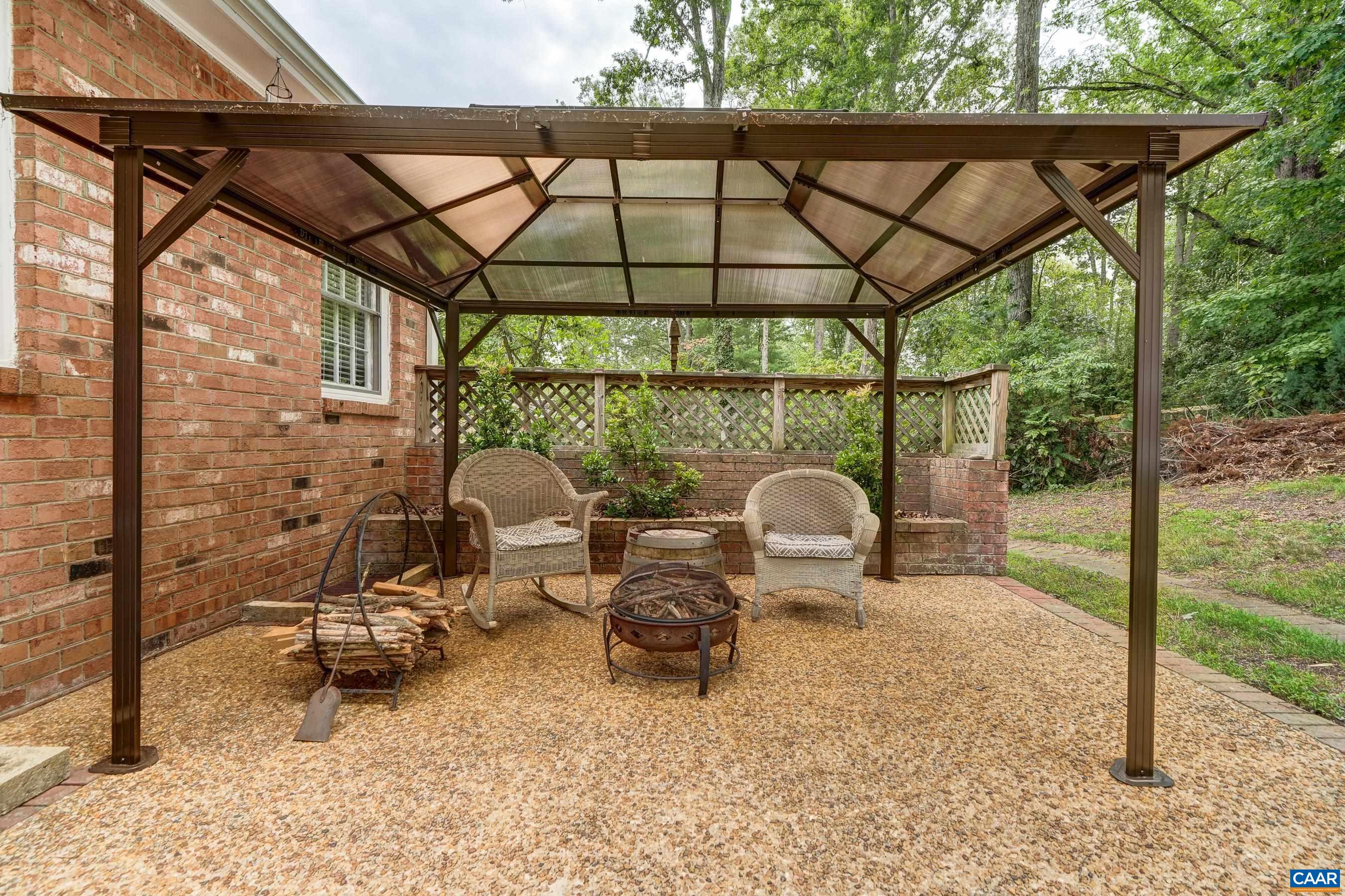 Covered gazebo offers a shady spot to relax/ Covered gazebo offers a shady spot to relax/